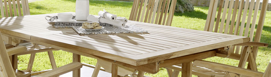  Gartenmöbel Set 7tlg Teak Gartentisch ausziehbar 180-240 cm KUBA/ARUBA