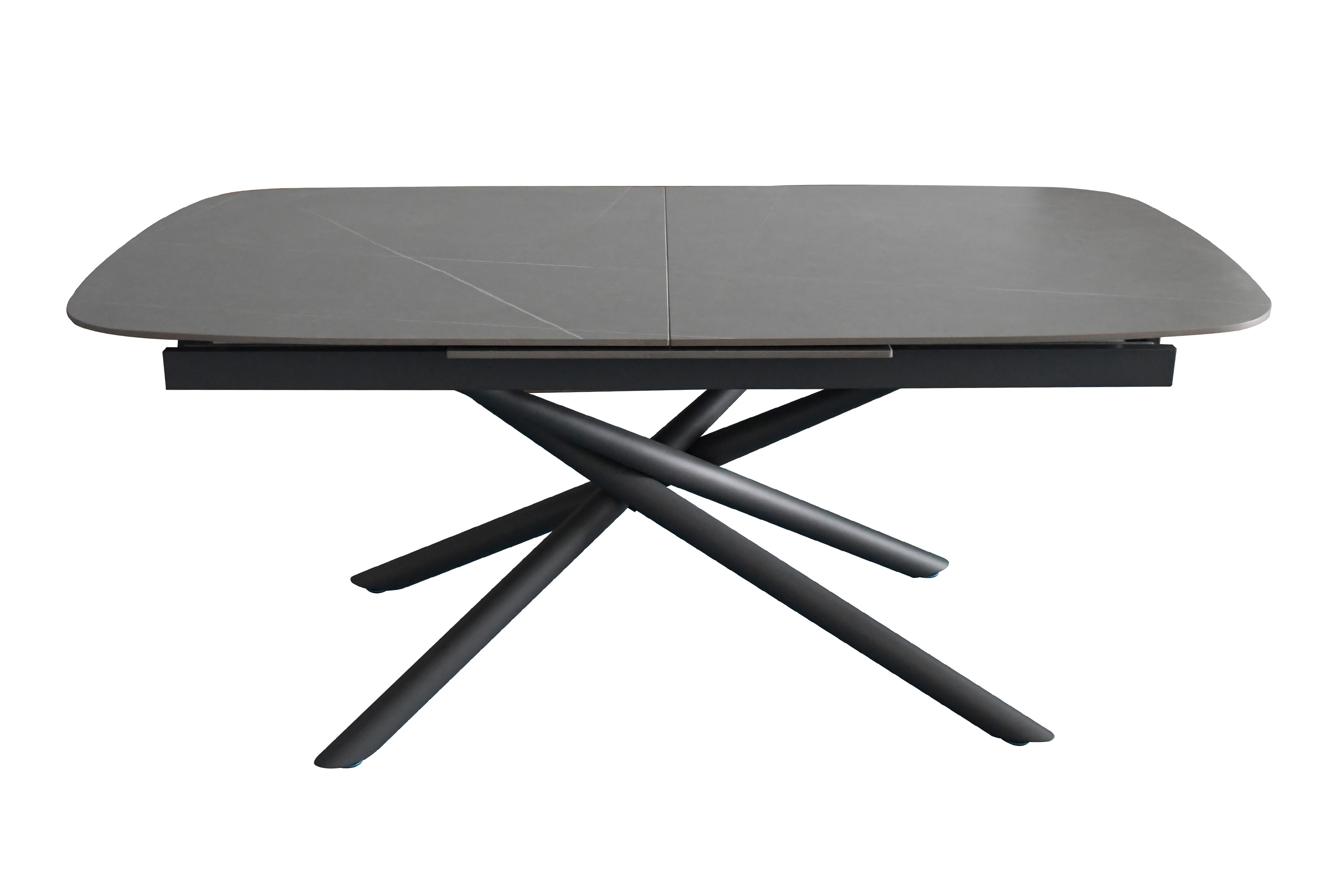 Esstisch Keramik 180 (240) x 90 mit ausziehbar grau Mikado-Gestell MELODIE
