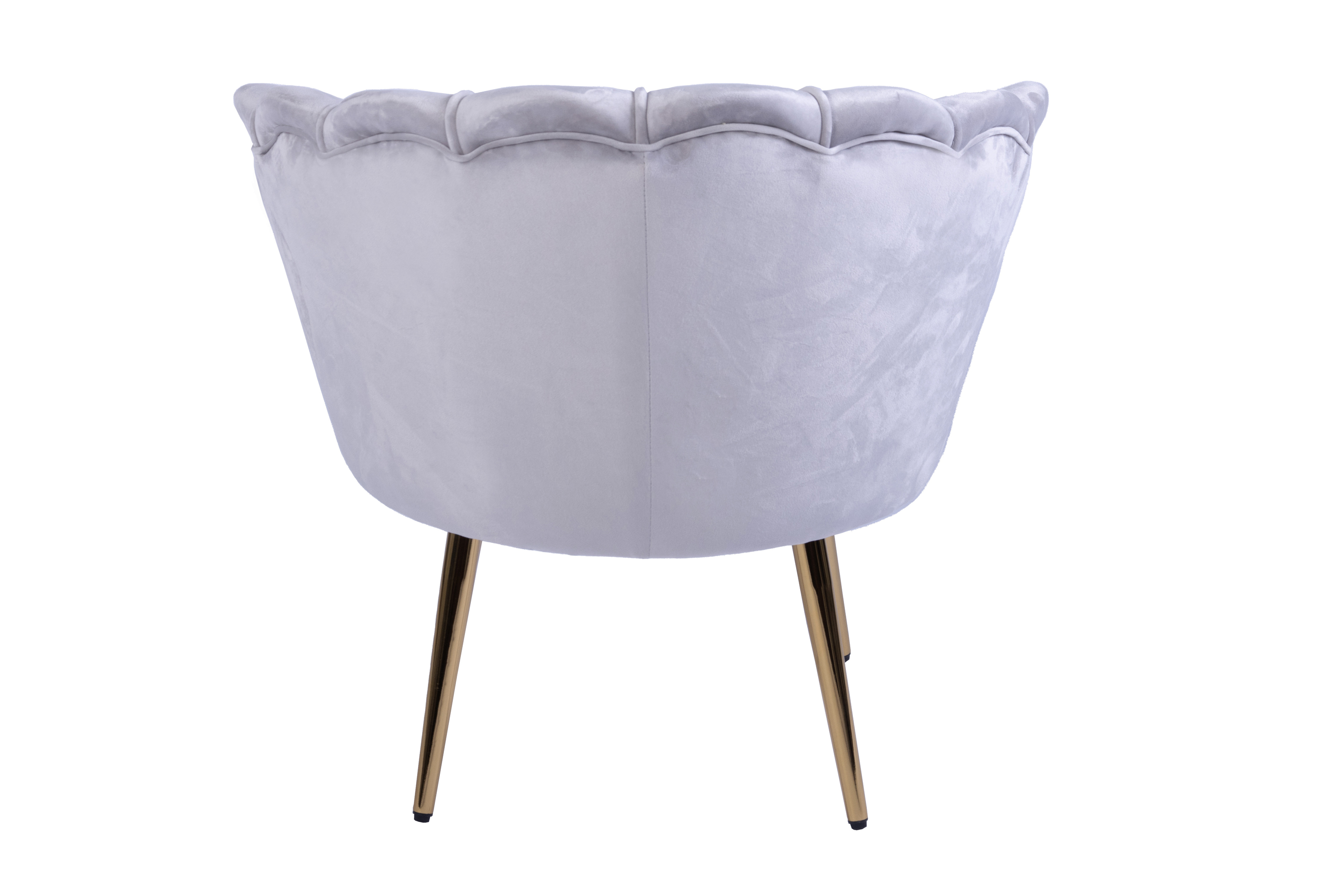  Armlehnsessel Polstersessel Samt Grau Retro-Look BIG CHAIR