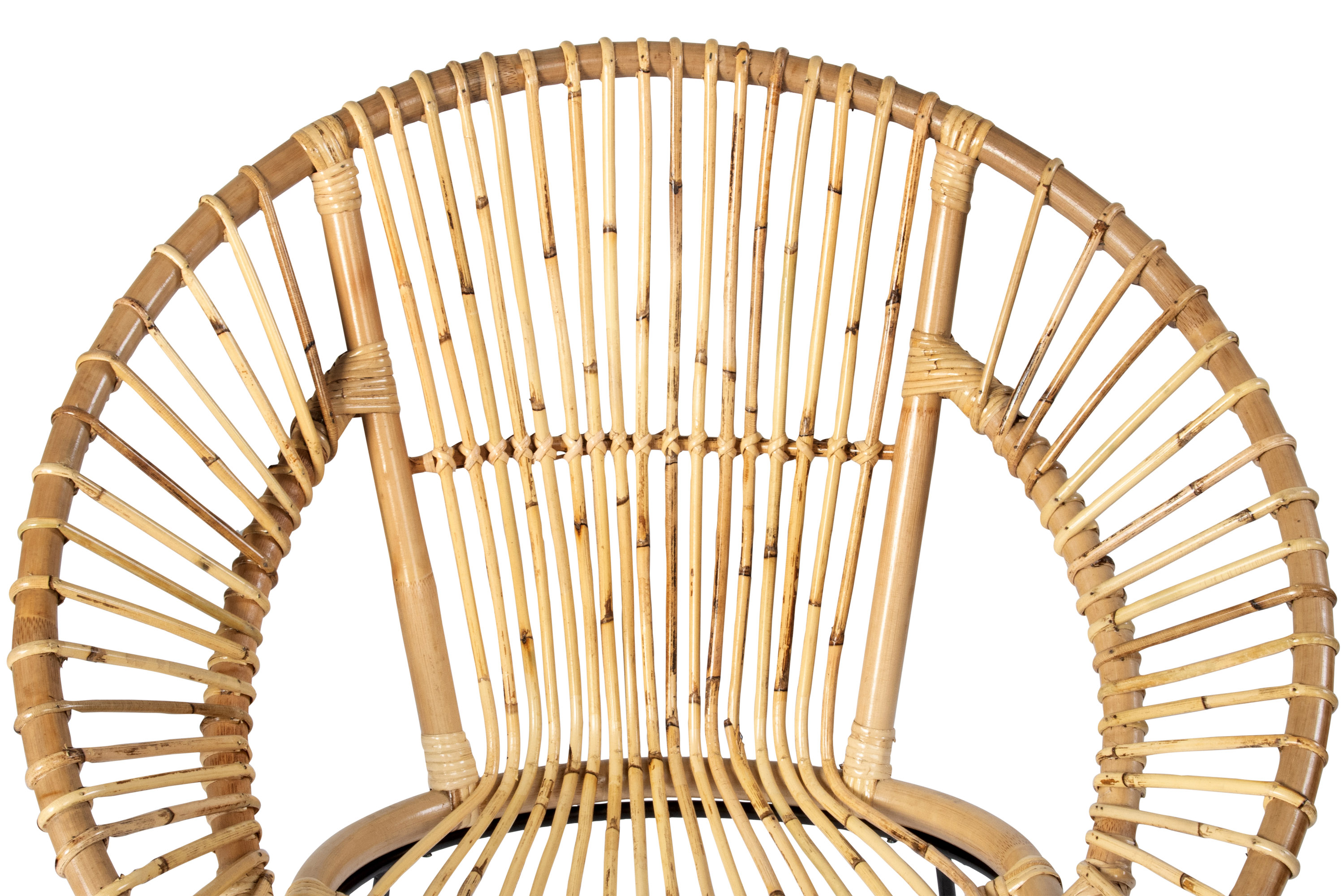 Esszimmerstuhl Korbstuhl Rattan Farbe natur inkl. Sitzkissen GENUA