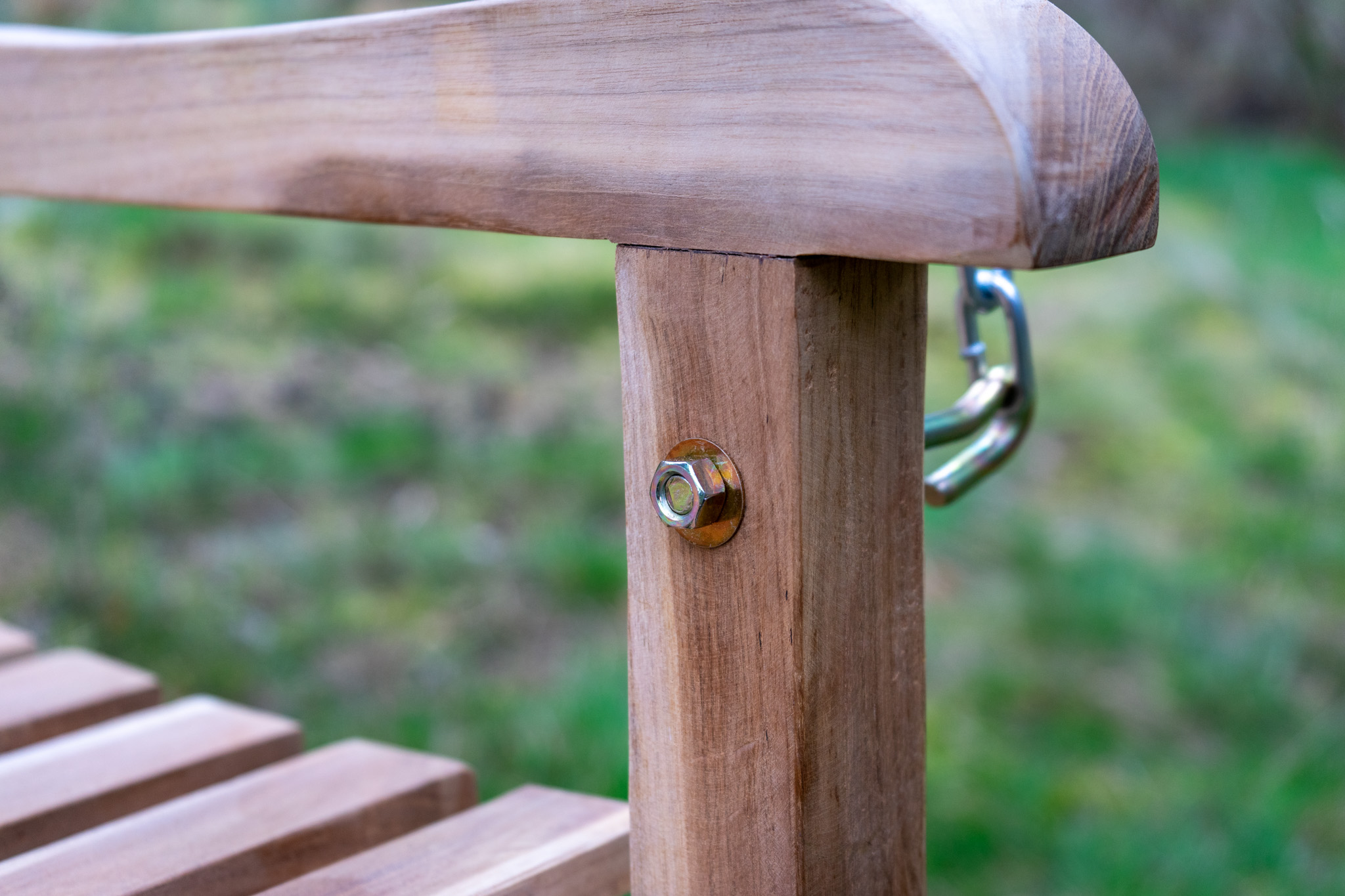 Hollywoodschaukel Gartenschaukel Teak-Holz 150 cm SUSANA