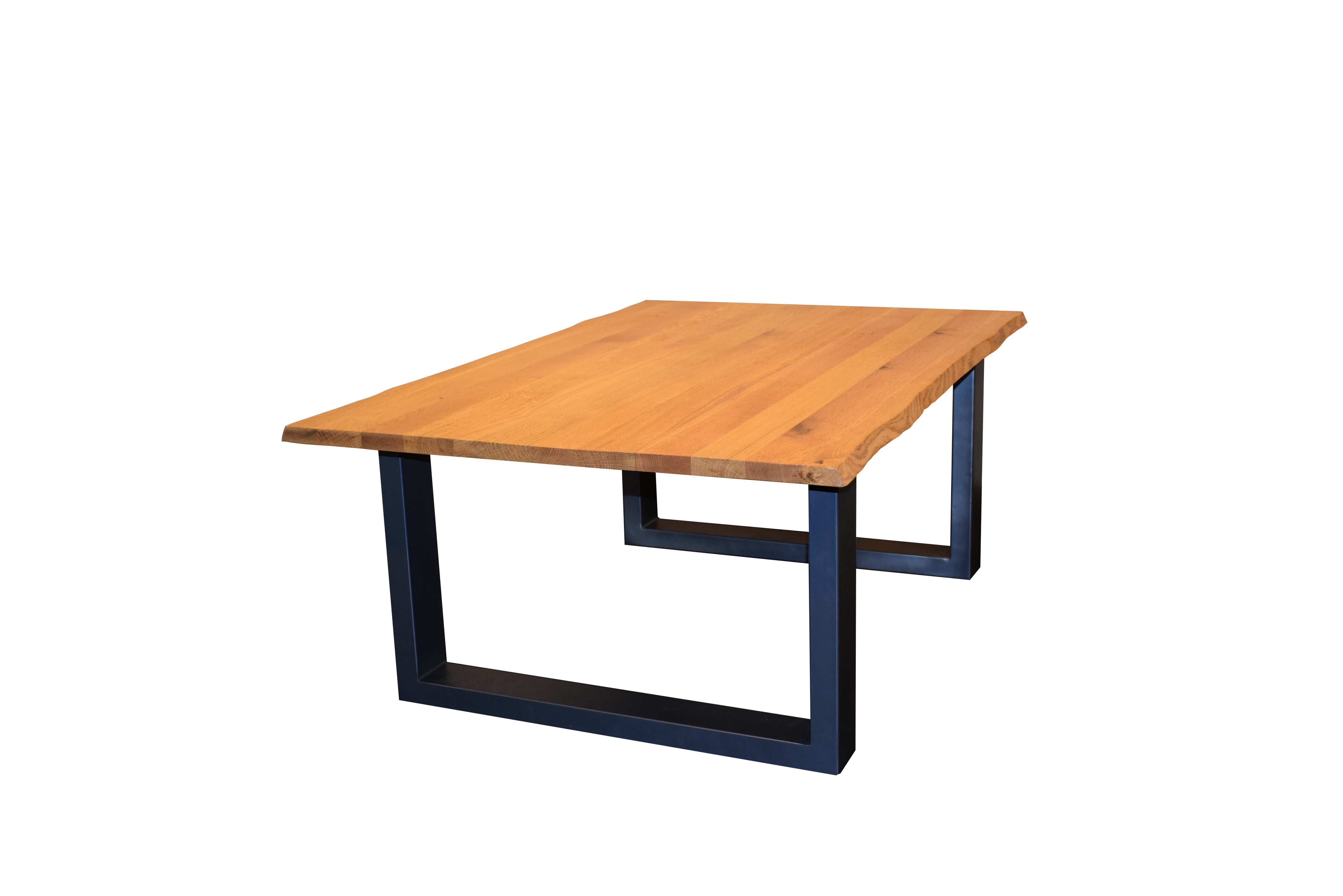 Couchtisch Baumkante 120x80 cm Wildeiche schwarz SESSA