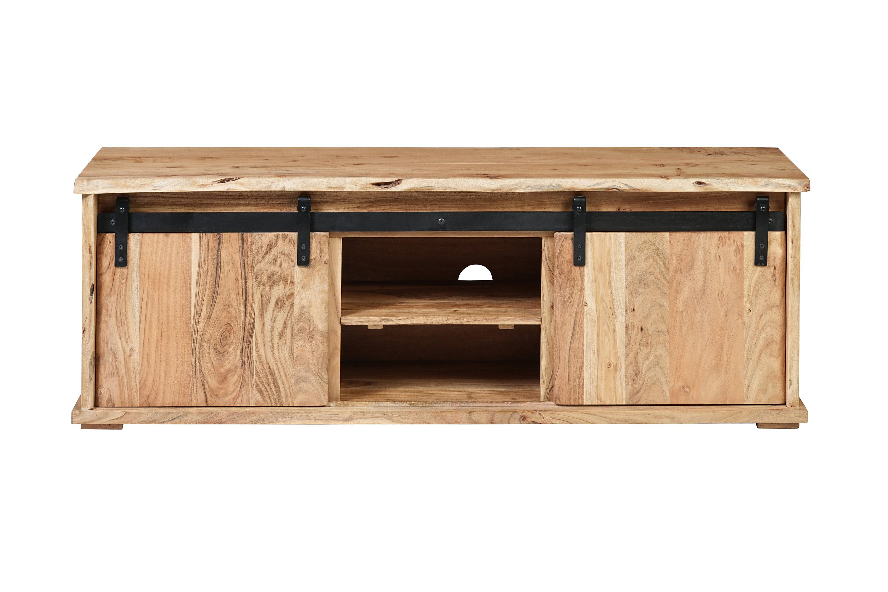 Lowboard Baumkante 145 x 45 x 50 cm Akazienholz massiv naturfarben LIAN V