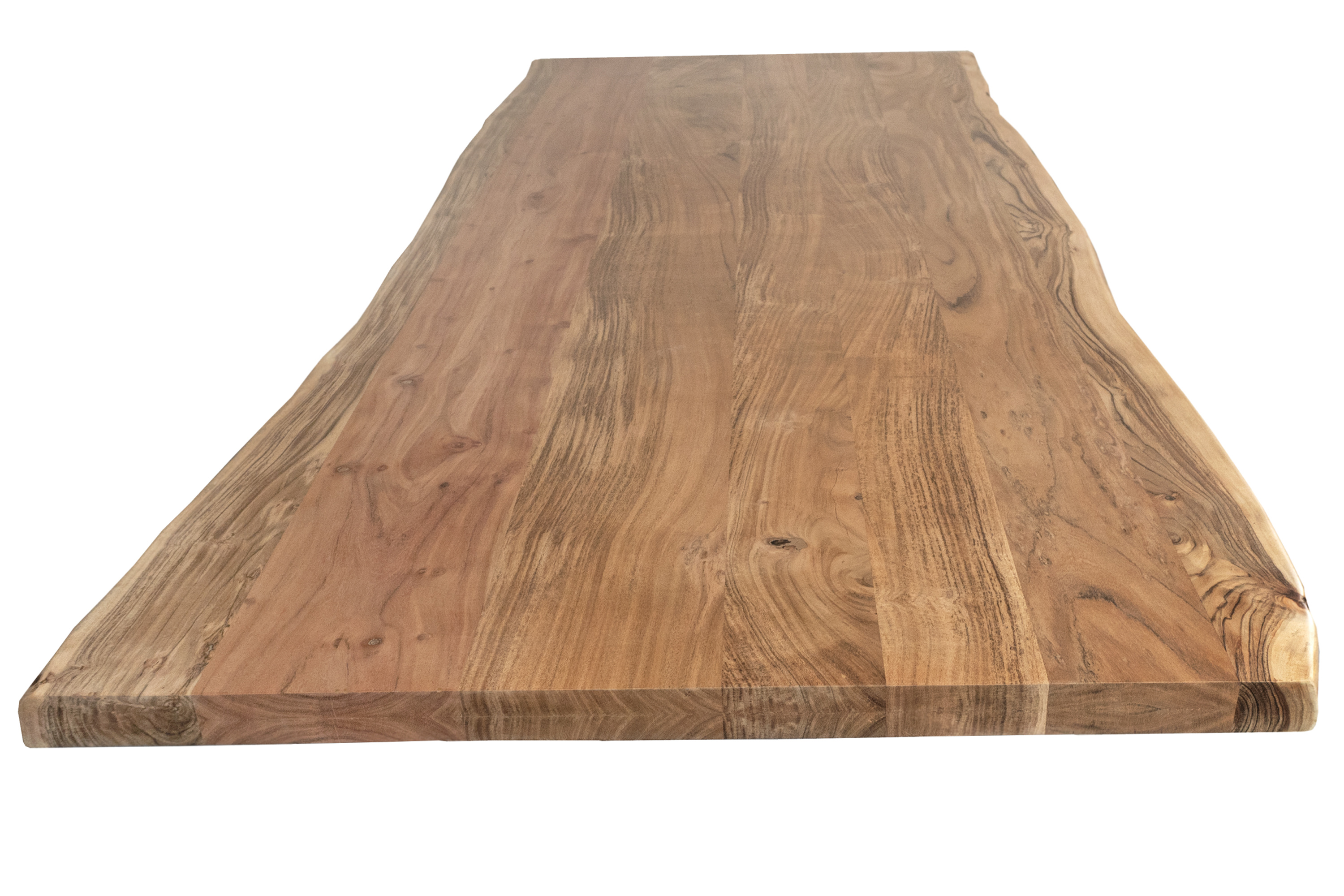 Esstisch Baumkante massiv Akazie Natur 300 x 110 U-Gestell schwarz CALI