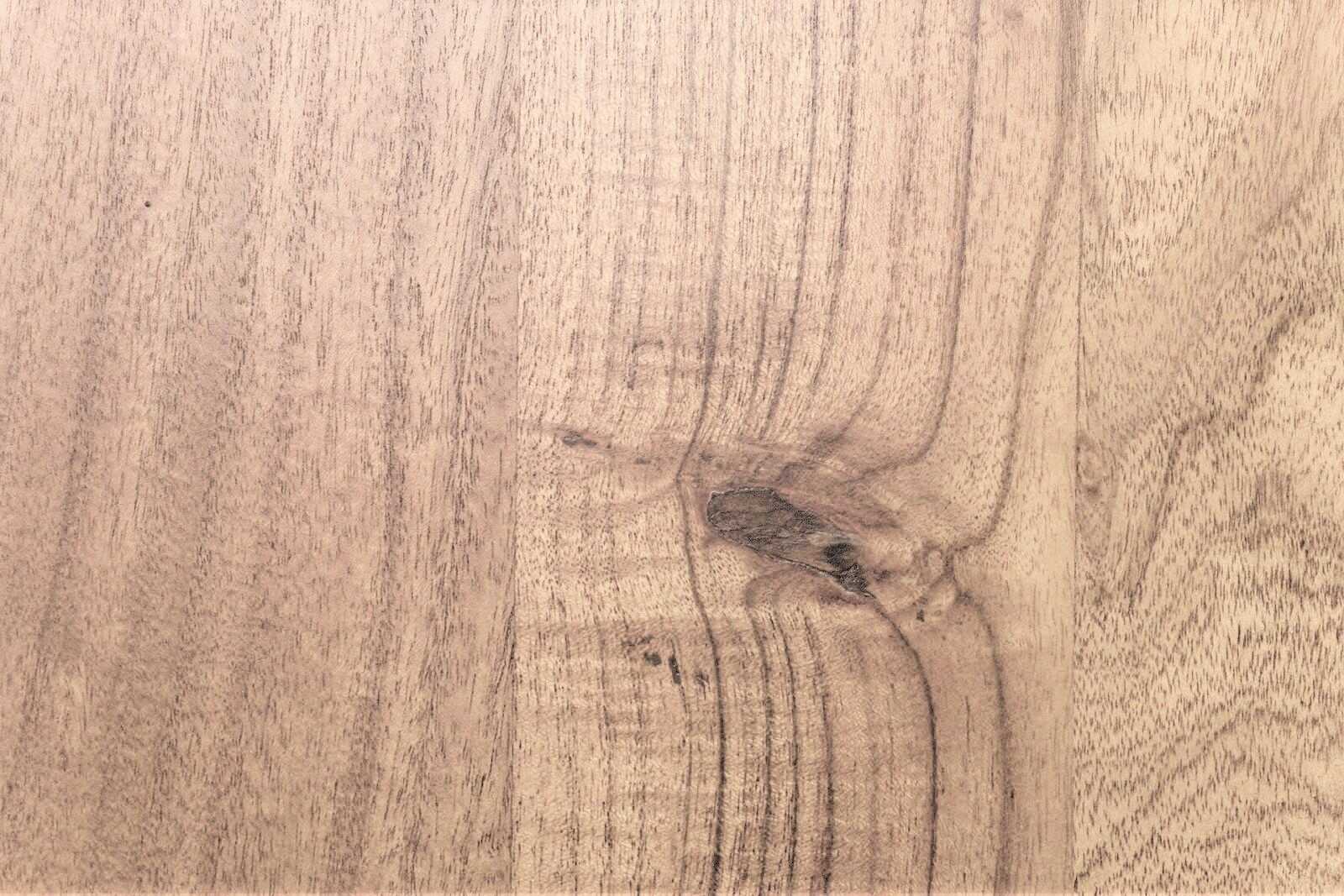 Esstisch Baumkante Akazie naturfarben 200 x 100 cm X-Gestell weiß FREDERIK