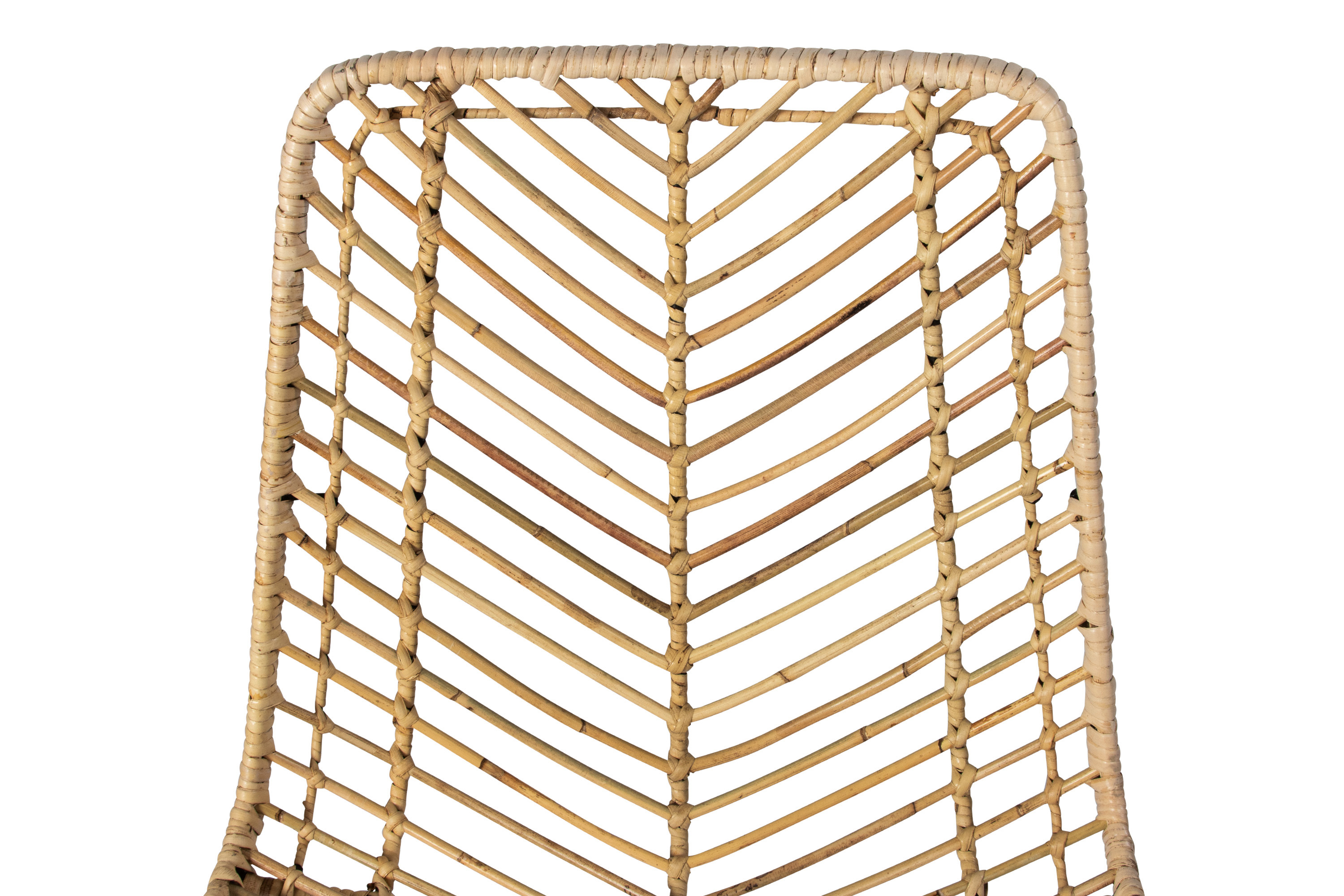 Esszimmerstuhl Korbstuhl Rattan Farbe natur inkl. Sitzkissen DETROIT