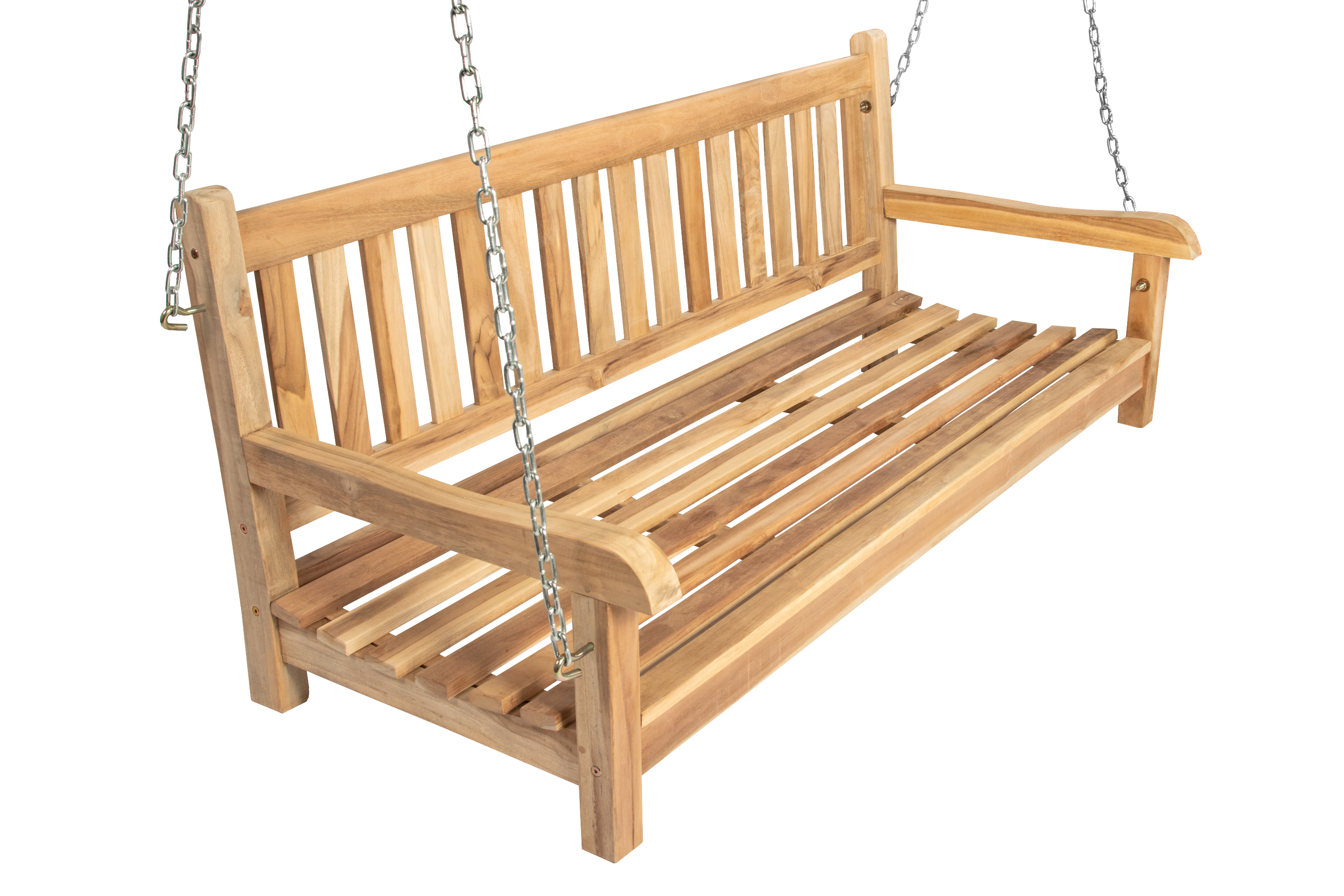 Hollywoodschaukel Gartenschaukel Teak-Holz 120 cm SUSANA