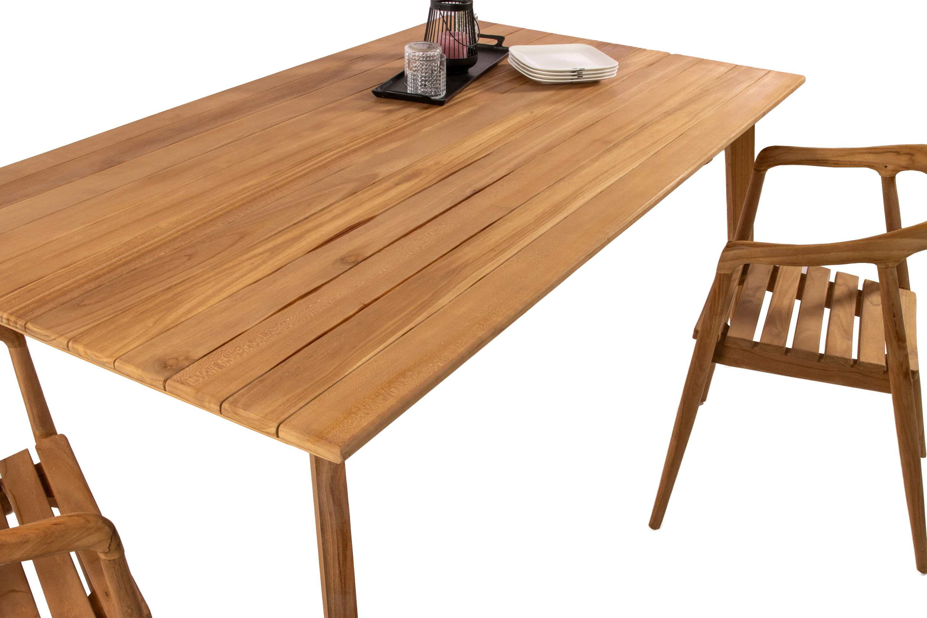 Gartentisch Outdoor massiv Teakholz 180 x 100 wetterfest & robust HARRY