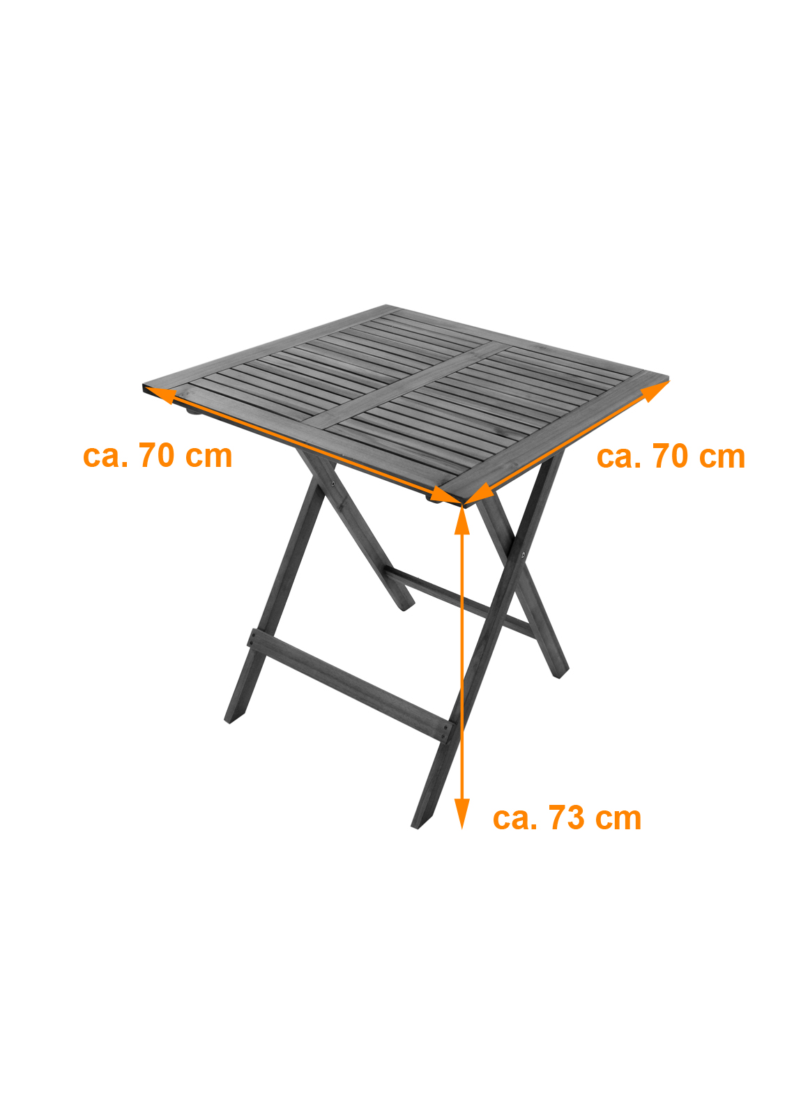  Balkonmöbel Set 3tlg Akazie Klapptisch 70 x 70 cm BLOOM