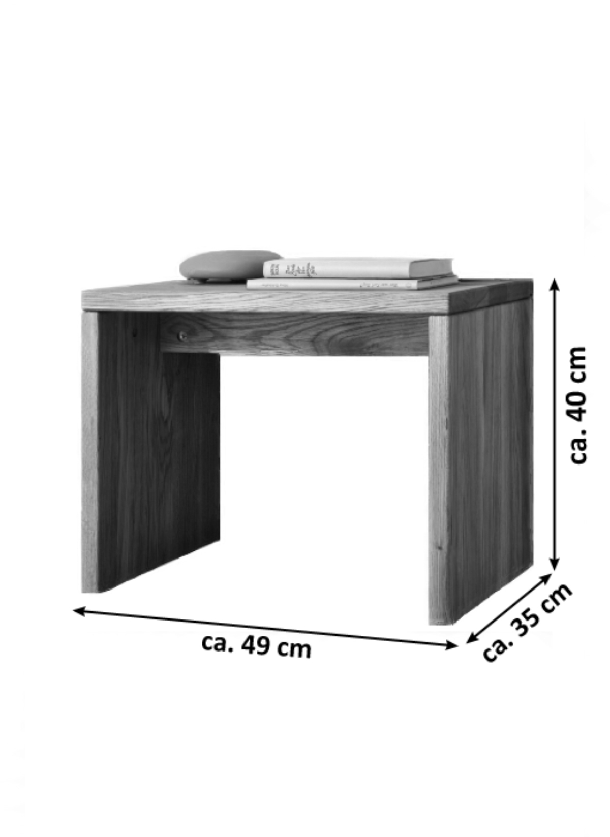  Nachttisch 49 x 35 cm Massivholz Fichte JONAS / ELIAS