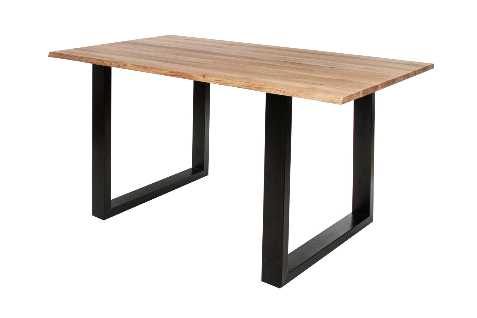 Tischgestell 2er Set Roheisen lackiert & zerlegt 70x10x74 cm schwarz U-Gestell