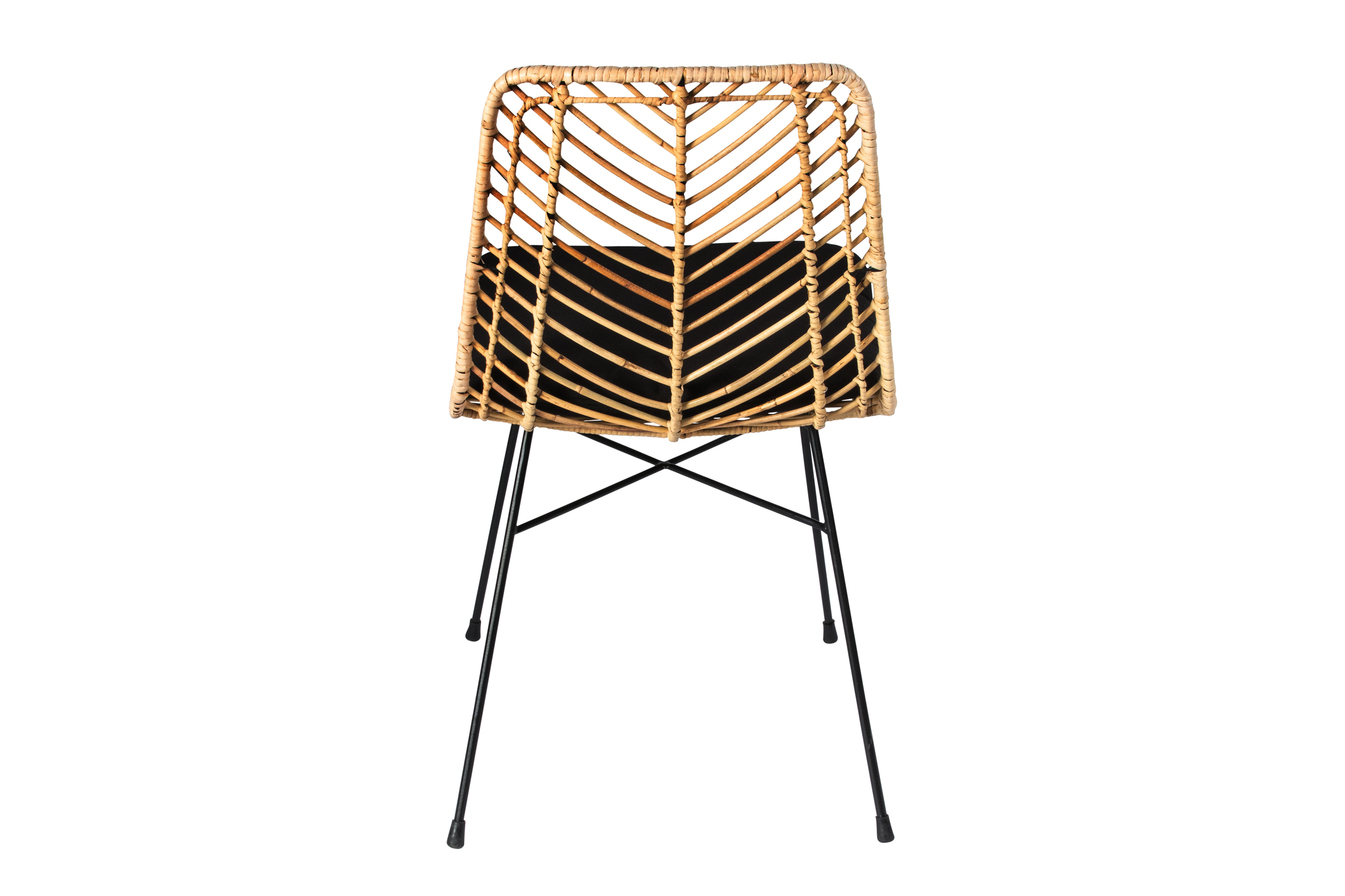 Esszimmerstuhl Korbstuhl Rattan Farbe natur inkl. Sitzkissen DETROIT