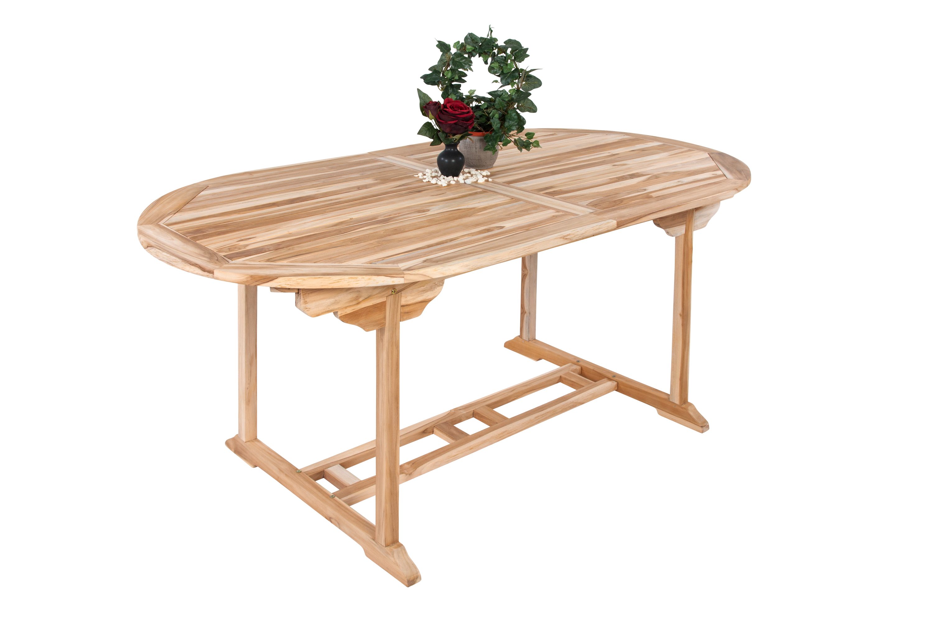  TEAK Gartentisch ausziehbar Teakholz 180 - 240 cm ARUBA