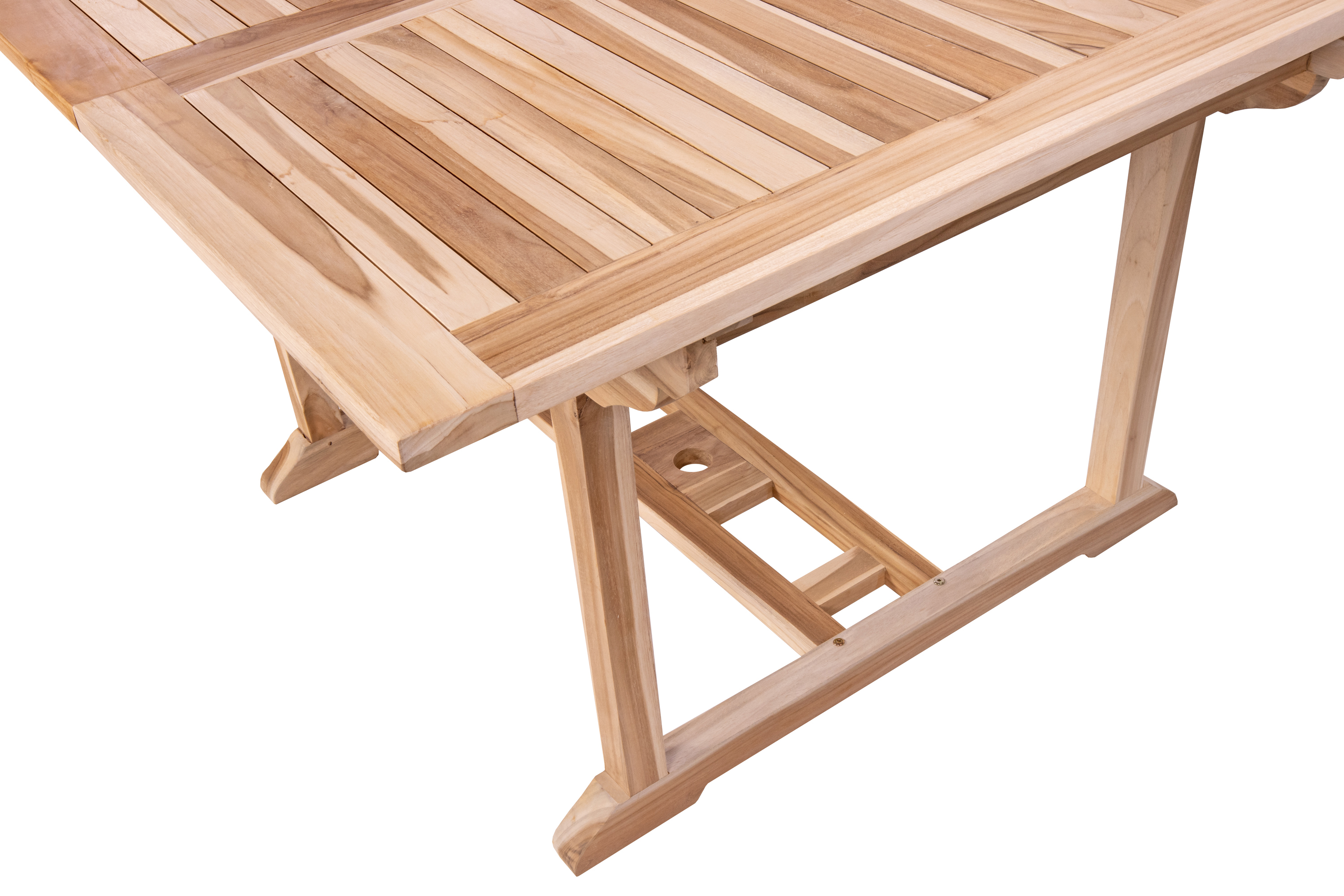 Teak Gartentisch eckig ausziehbar 120 - 170 cm x 120 cm Madera