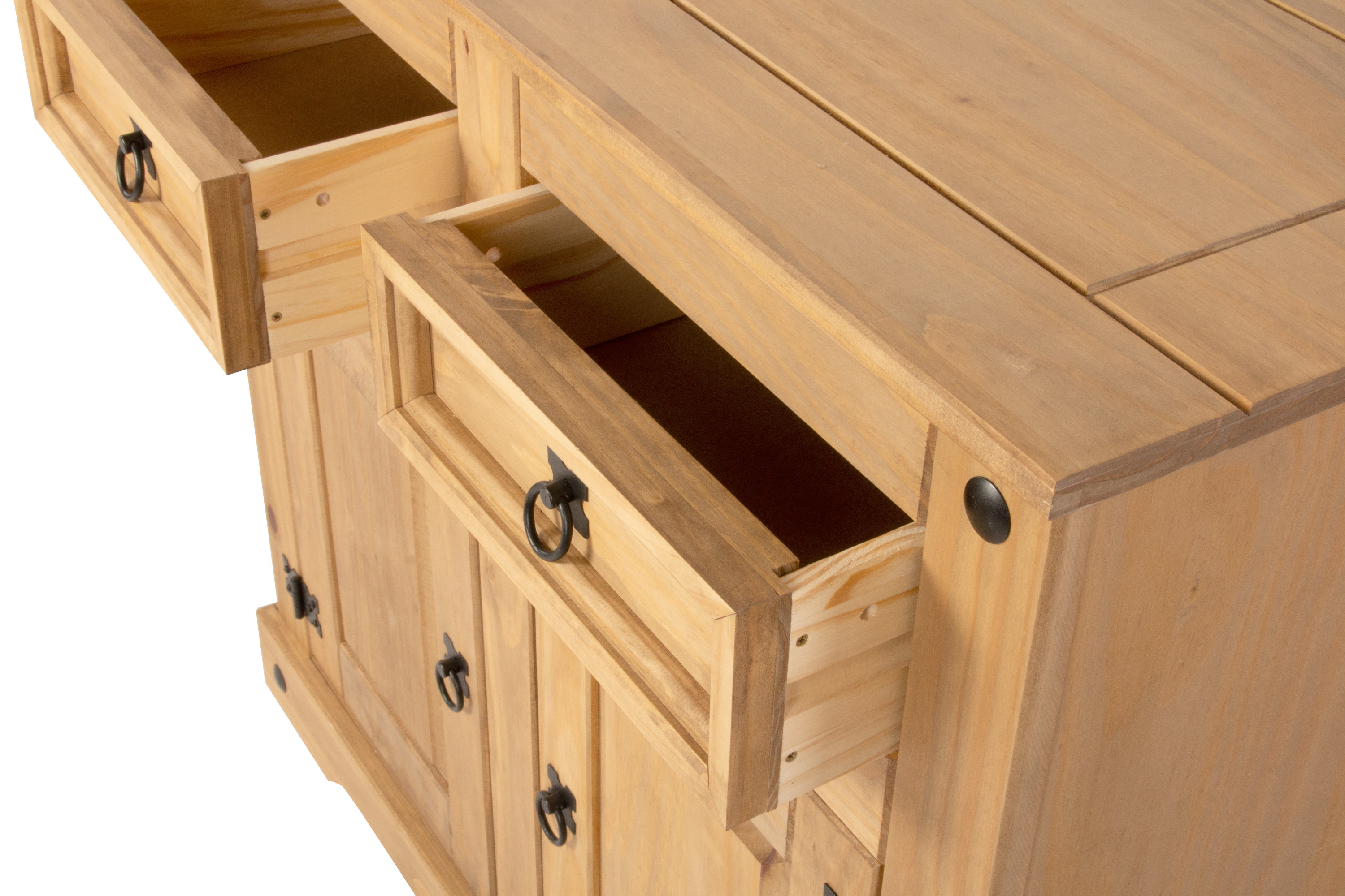 Sideboard Kommode 92 x 84 x 44 cm Kiefer massiv natur MEXICO