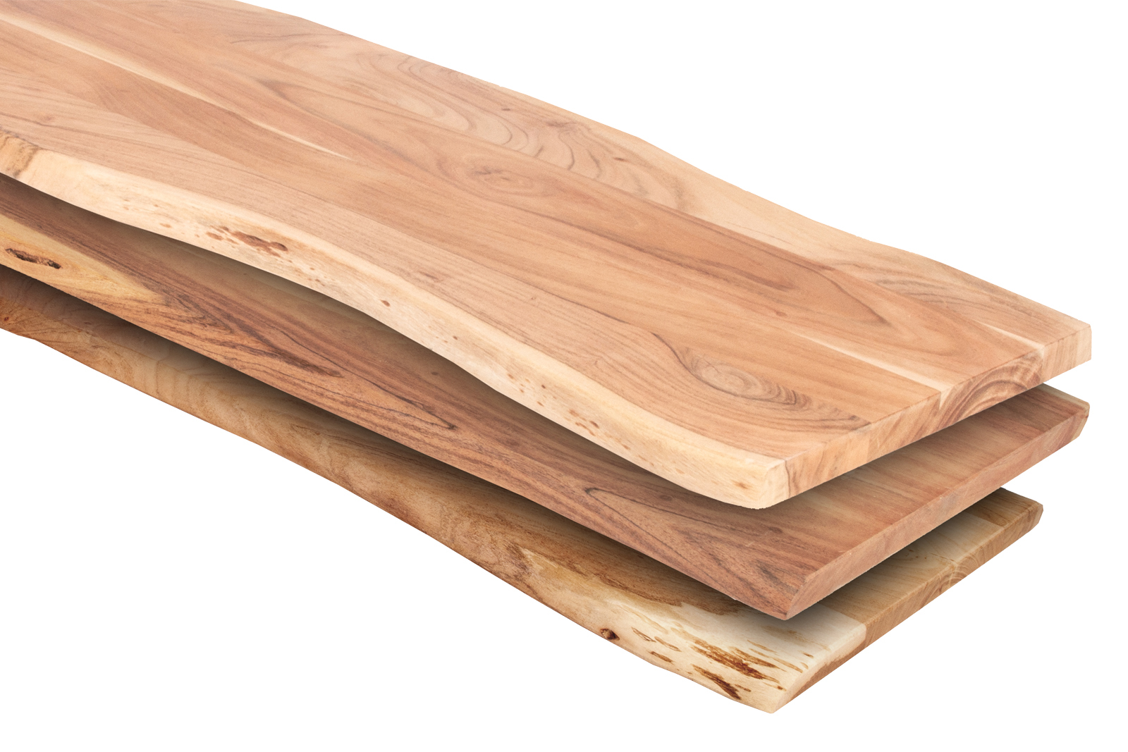  Tischplatte Baumkante Akazie Natur 200 x 60 cm CURT