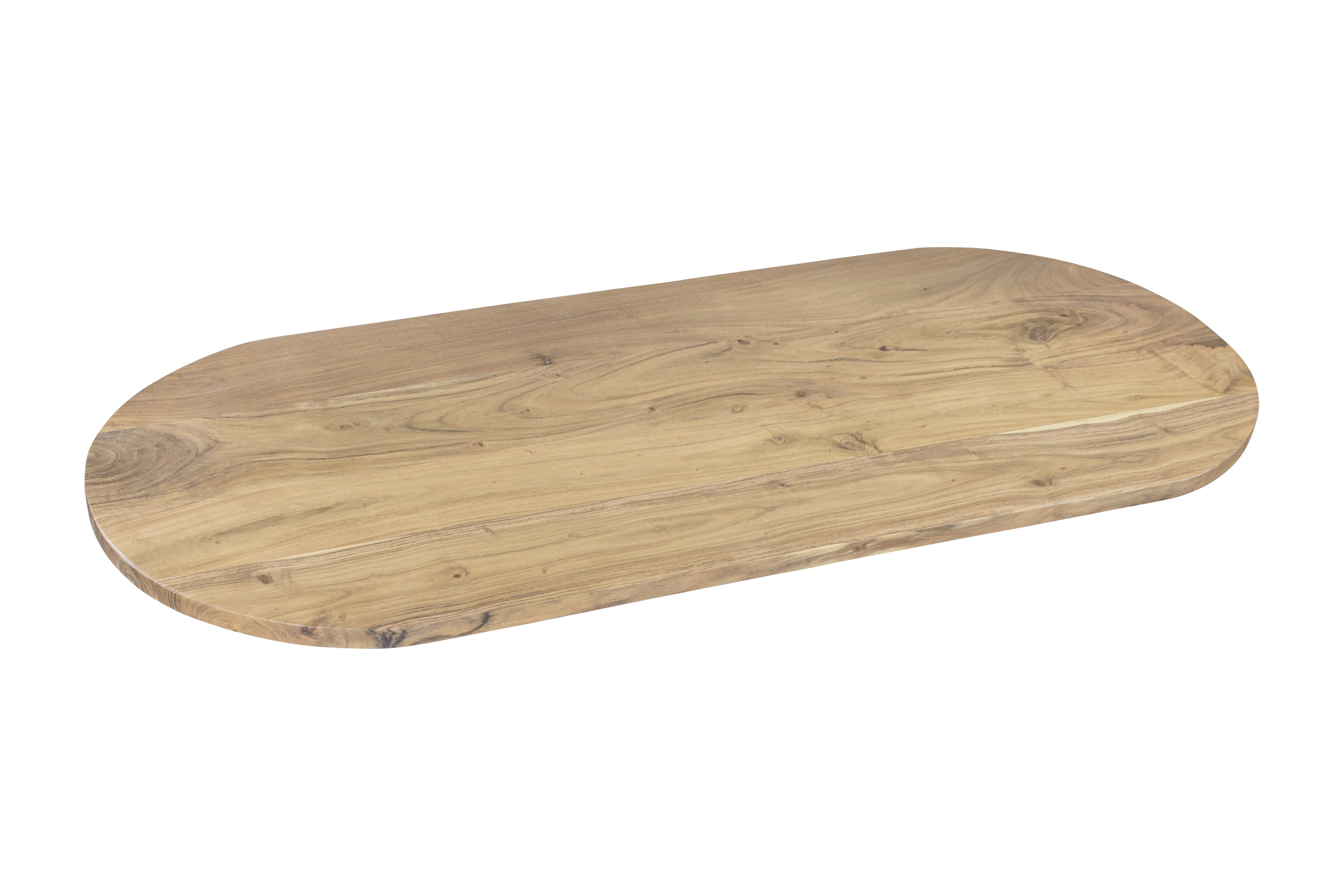 Tischplatte oval Akazie Natur 140 x 60 cm EMILIAN