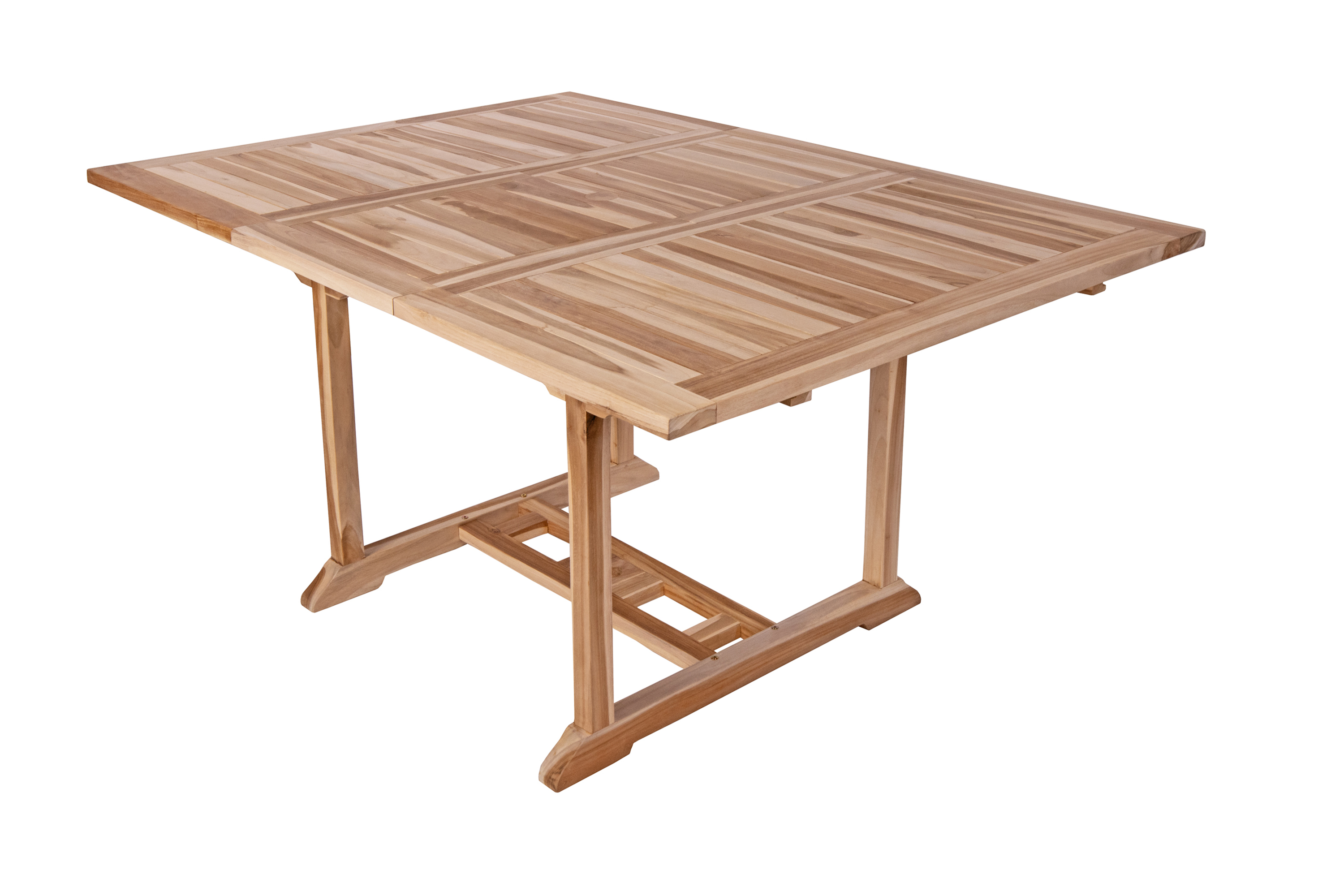 Teak Gartentisch eckig ausziehbar 120 - 170 cm x 120 cm Madera