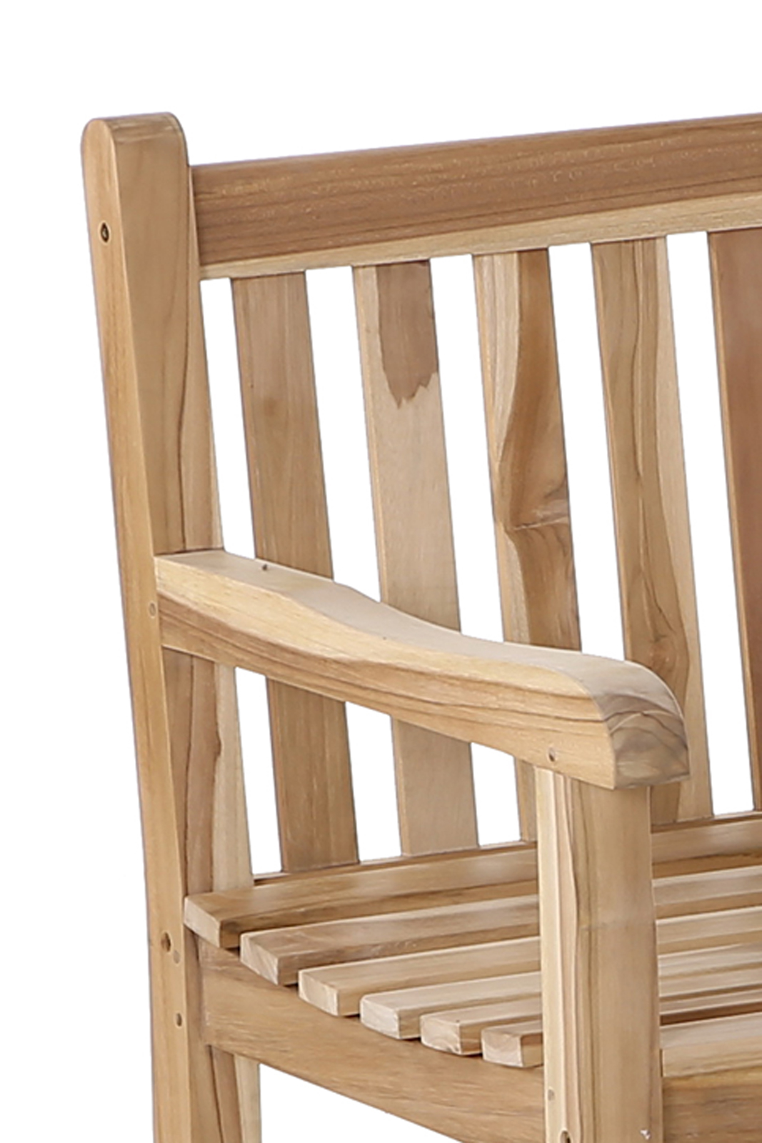 Gartenbank Teak-Holz 120 cm 2 Sitzer JAVA