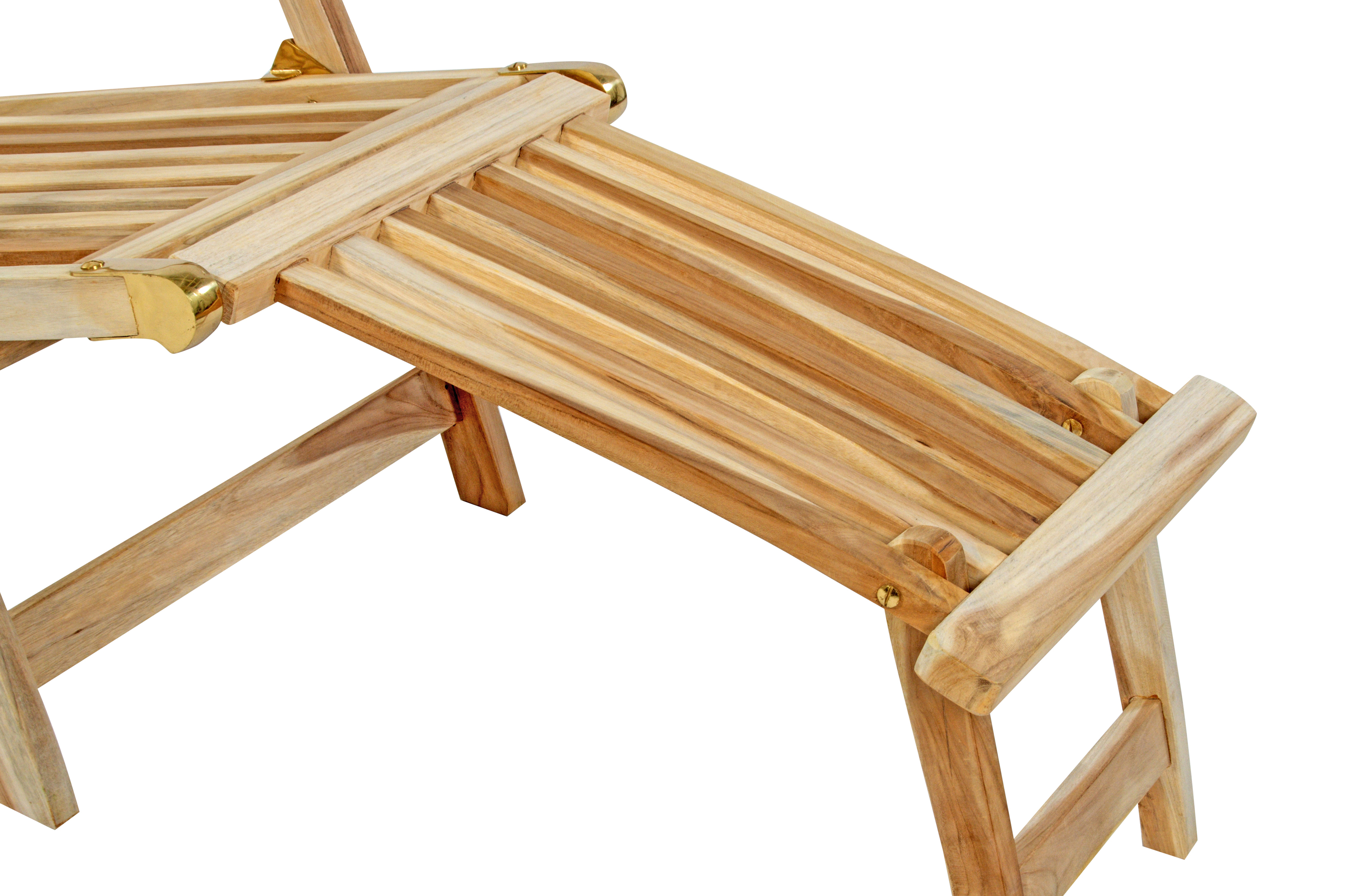 Gartenliege klappbar Teakholz Deckchair 150 cm PUCCON