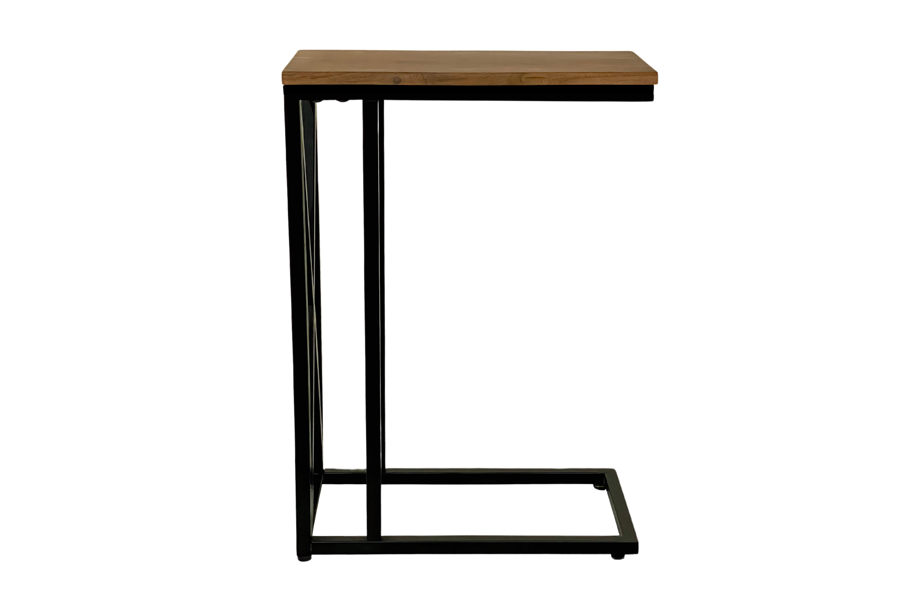 Beistelltisch Laptoptisch massiv nussbaum 47,5x27x67,5 cm Akazie schwarz GRANADA