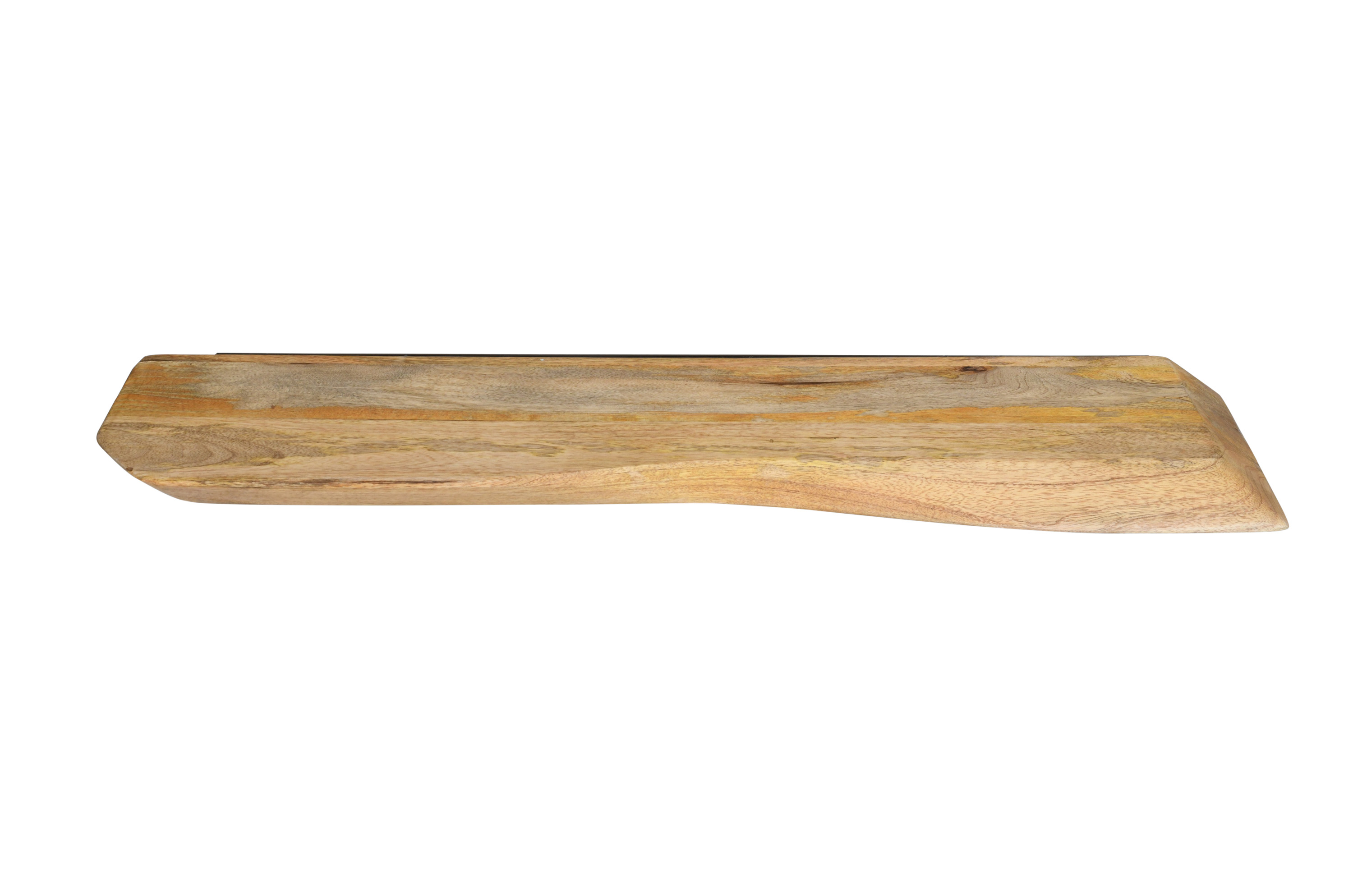 Steckboard mit Baumkante Wandregal Mango massiv natur lackiert 80 x 20 cm LIORA