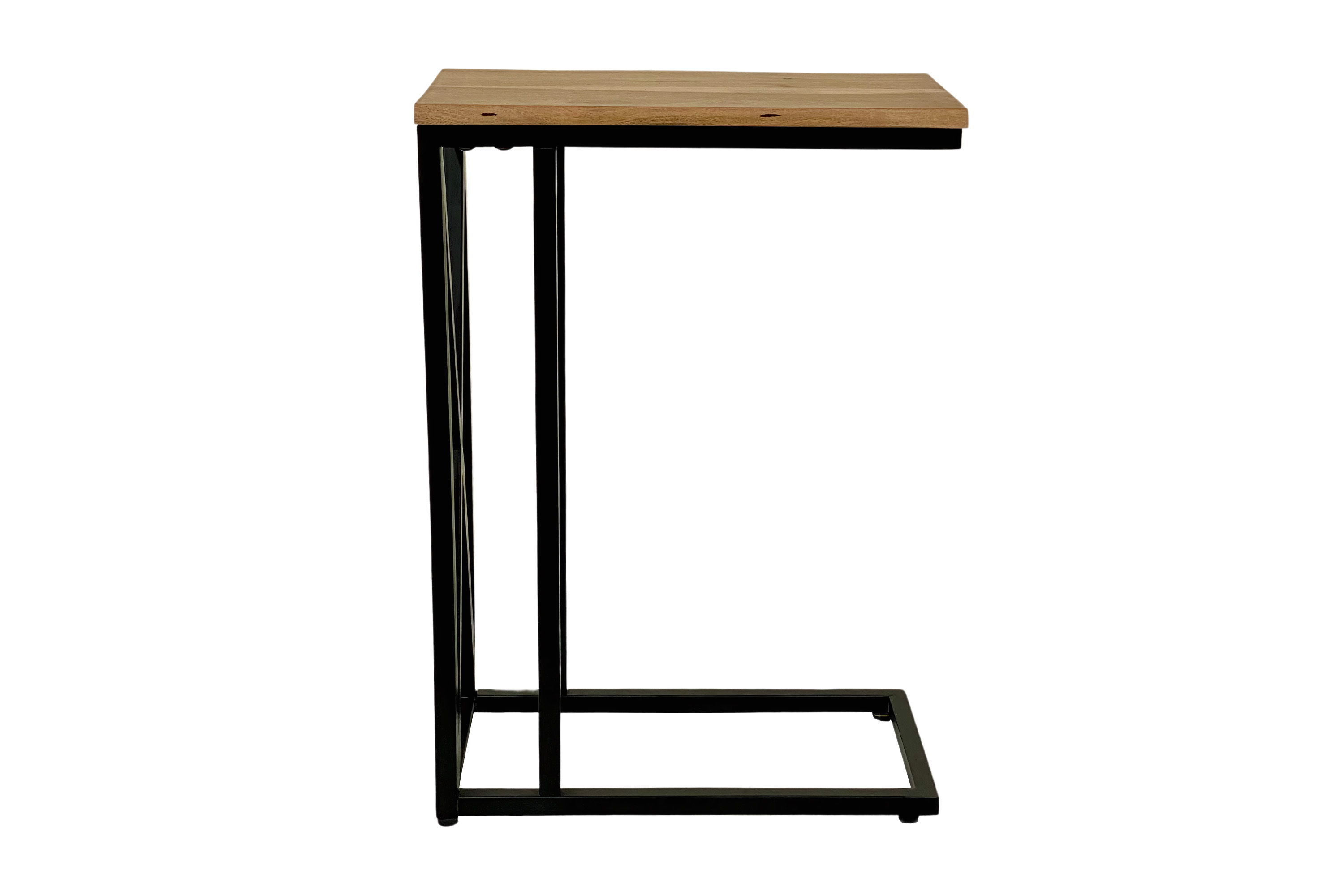 Beistelltisch Laptoptisch massiv natur 47,5x27x67,5 cm Akazie schwarz GRANADA