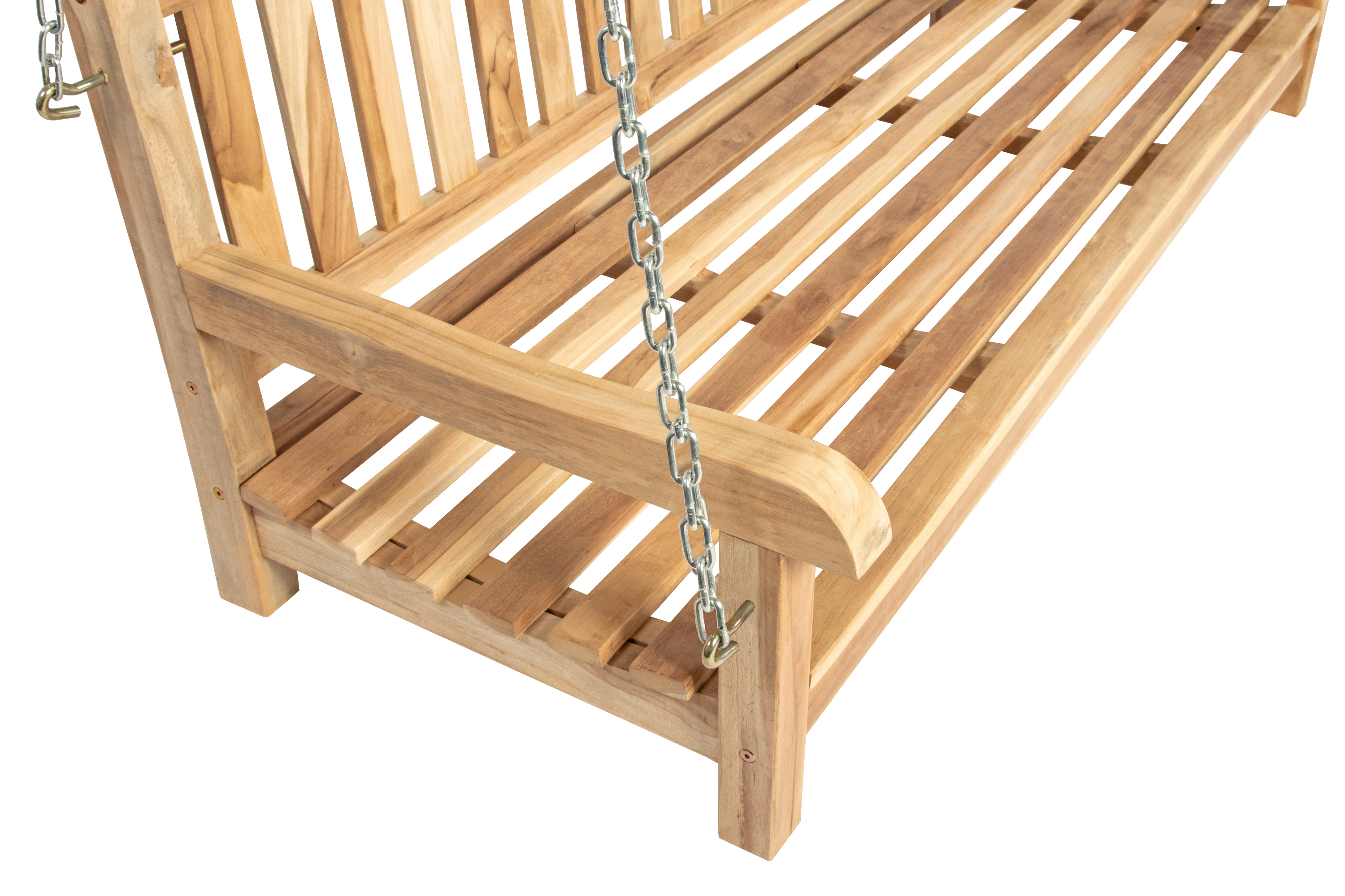Hollywoodschaukel Gartenschaukel Teak-Holz 120 cm SUSANA