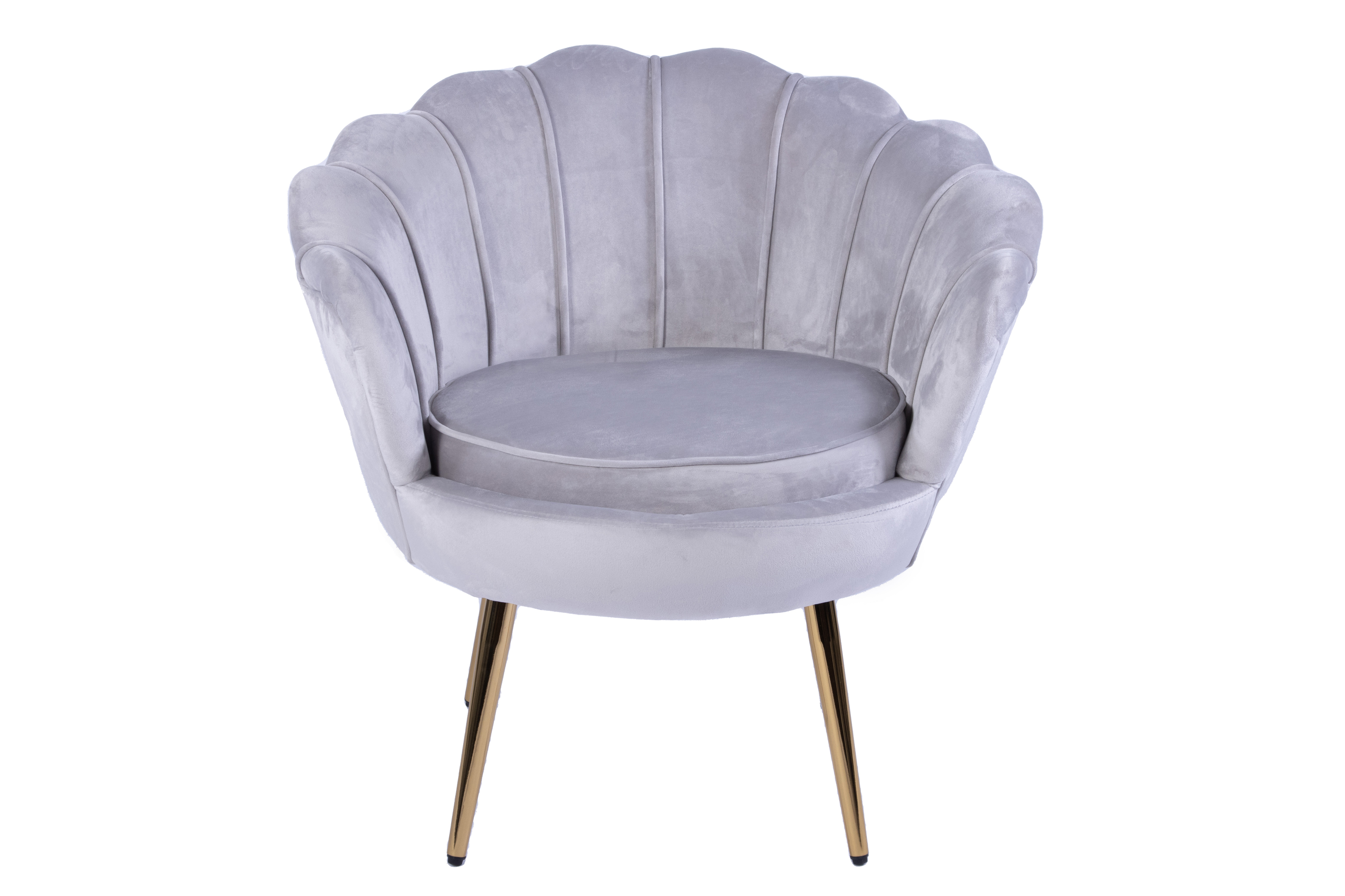  Armlehnsessel Polstersessel Samt Grau Retro-Look BIG CHAIR