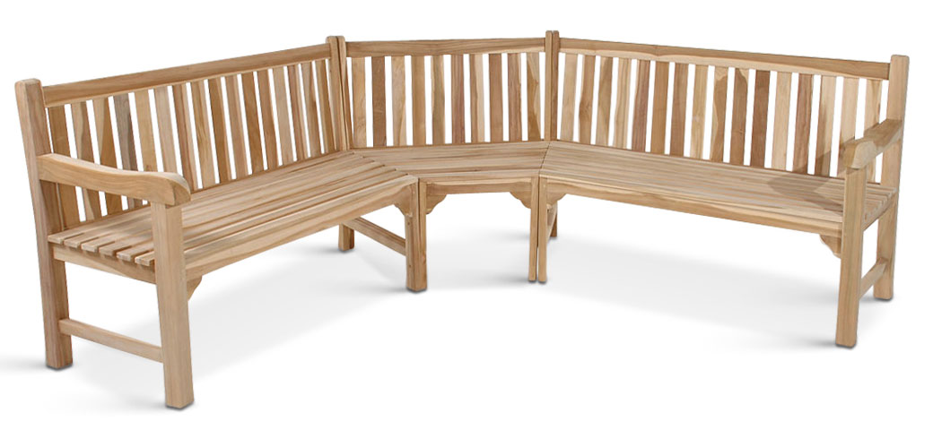  Gartenmöbel Set 4tlg mit Eckbank Teak Gartentisch ausziehbar 120-170 cm BORNEO/CARACAS