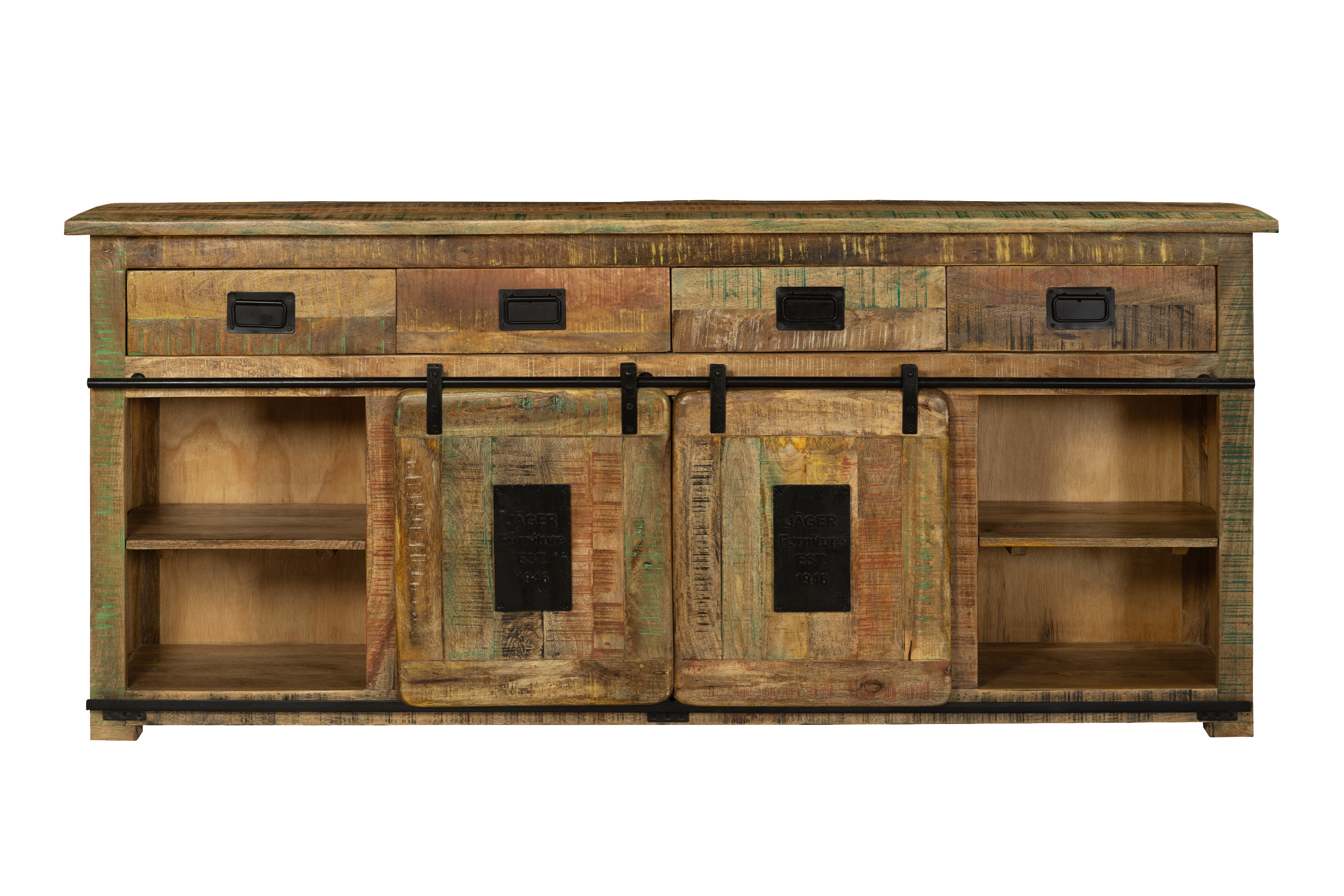 Sideboard Kommode Mango massiv vielfarbig 200 x 90 x 45 cm LIBRO