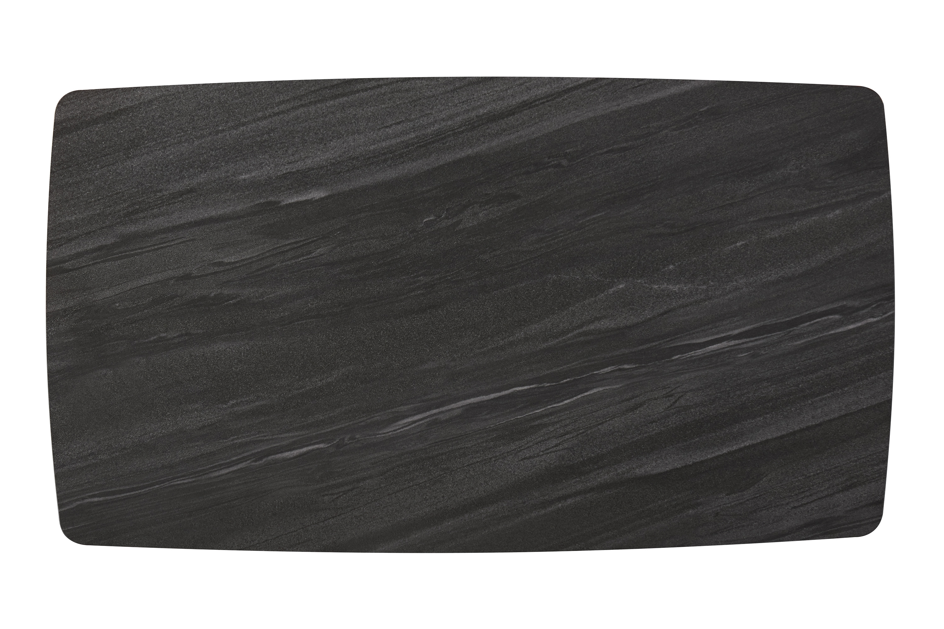 Esstisch Keramik dunkelgrau 160 x 90 X-Gestell schwarz FLORENZ