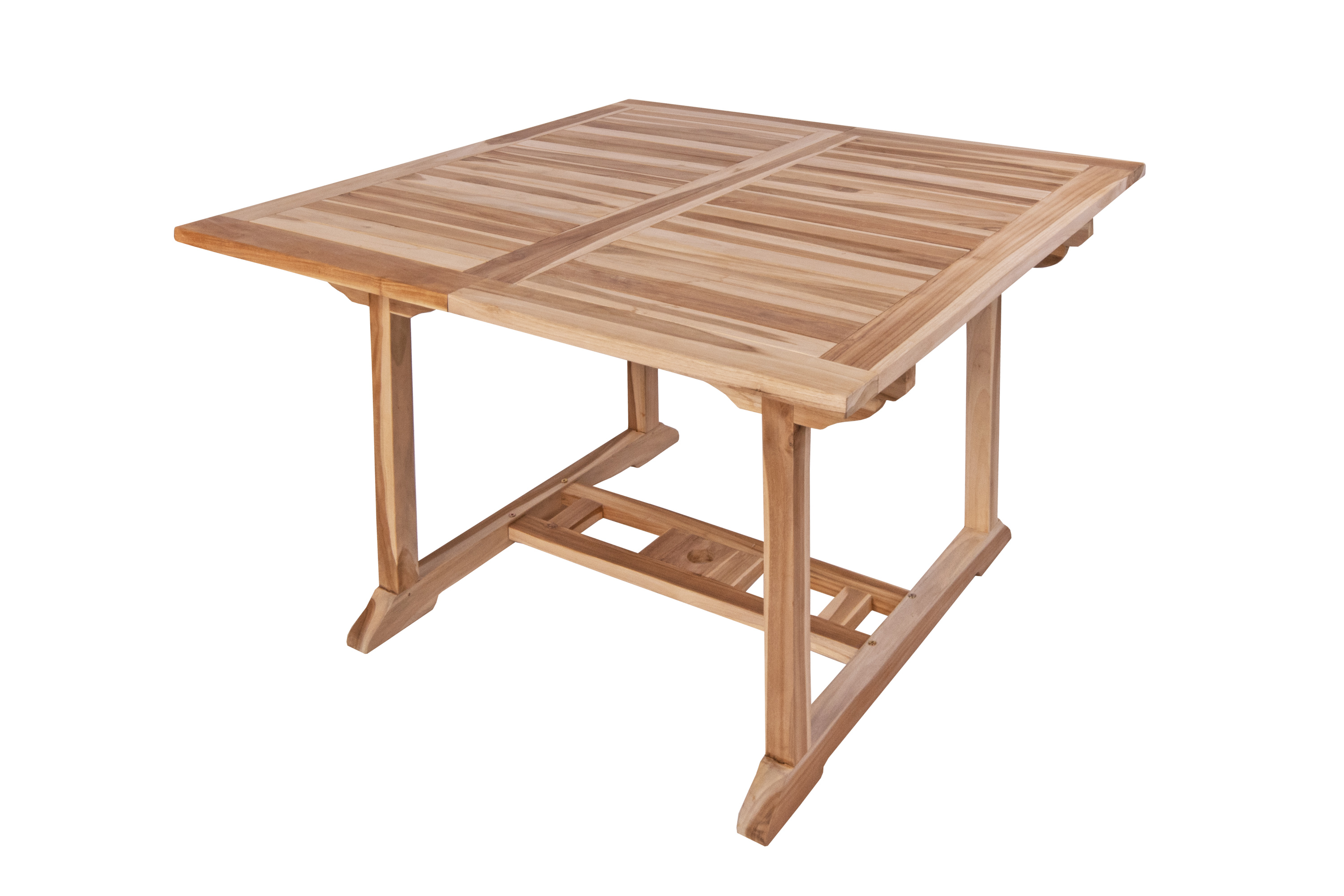 Teak Gartentisch eckig ausziehbar 120 - 170 cm x 120 cm Madera