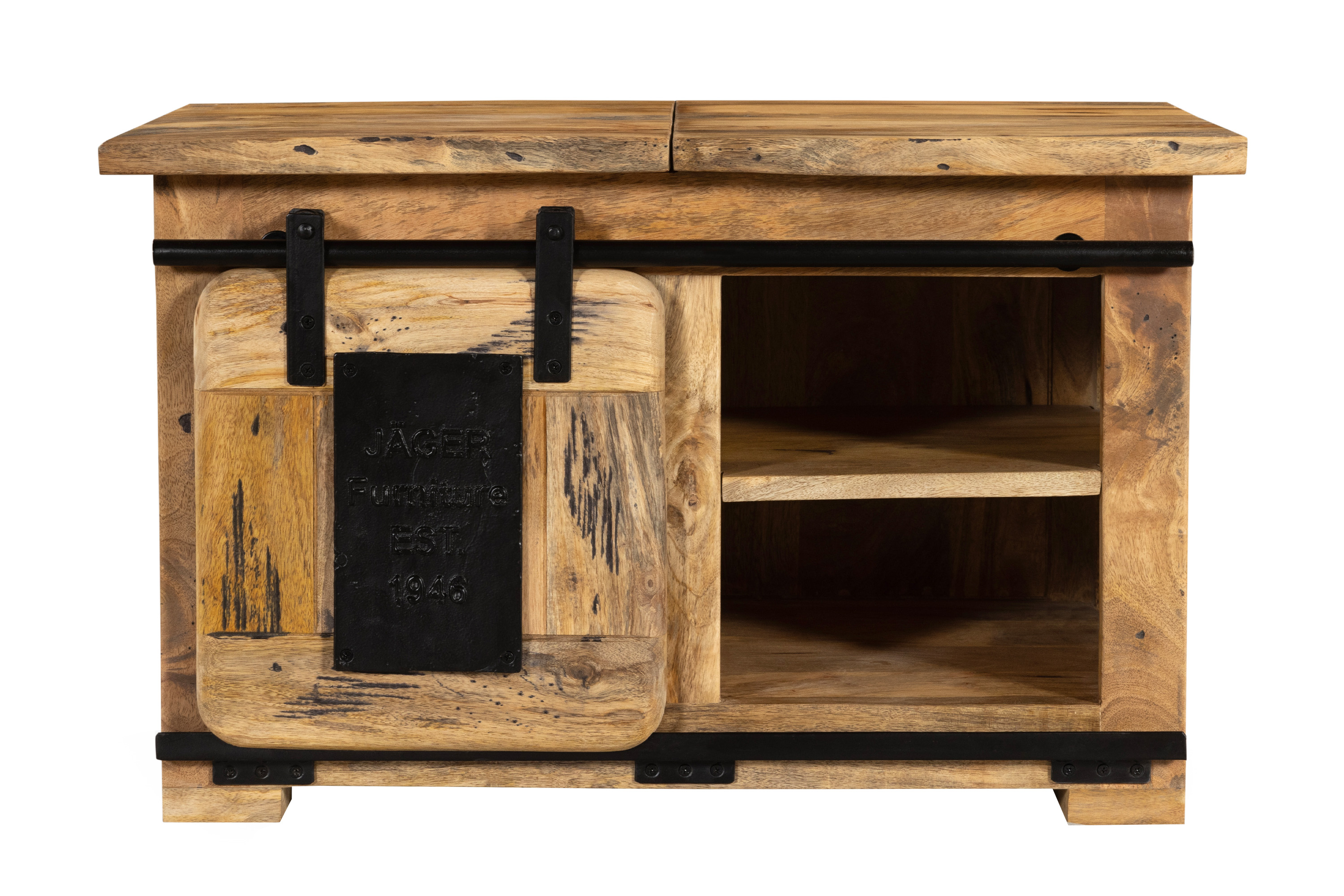 Lowboard TV-Board Truhenschrank Mango massiv vintage 75 x 47 x 50 cm LIBRO