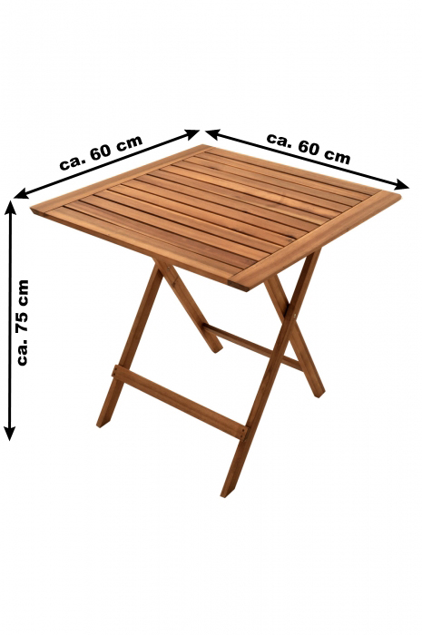  Balkonmöbel Set 6tlg. Akazie 2 Balkontische 60 x 60 cm BLOOM  