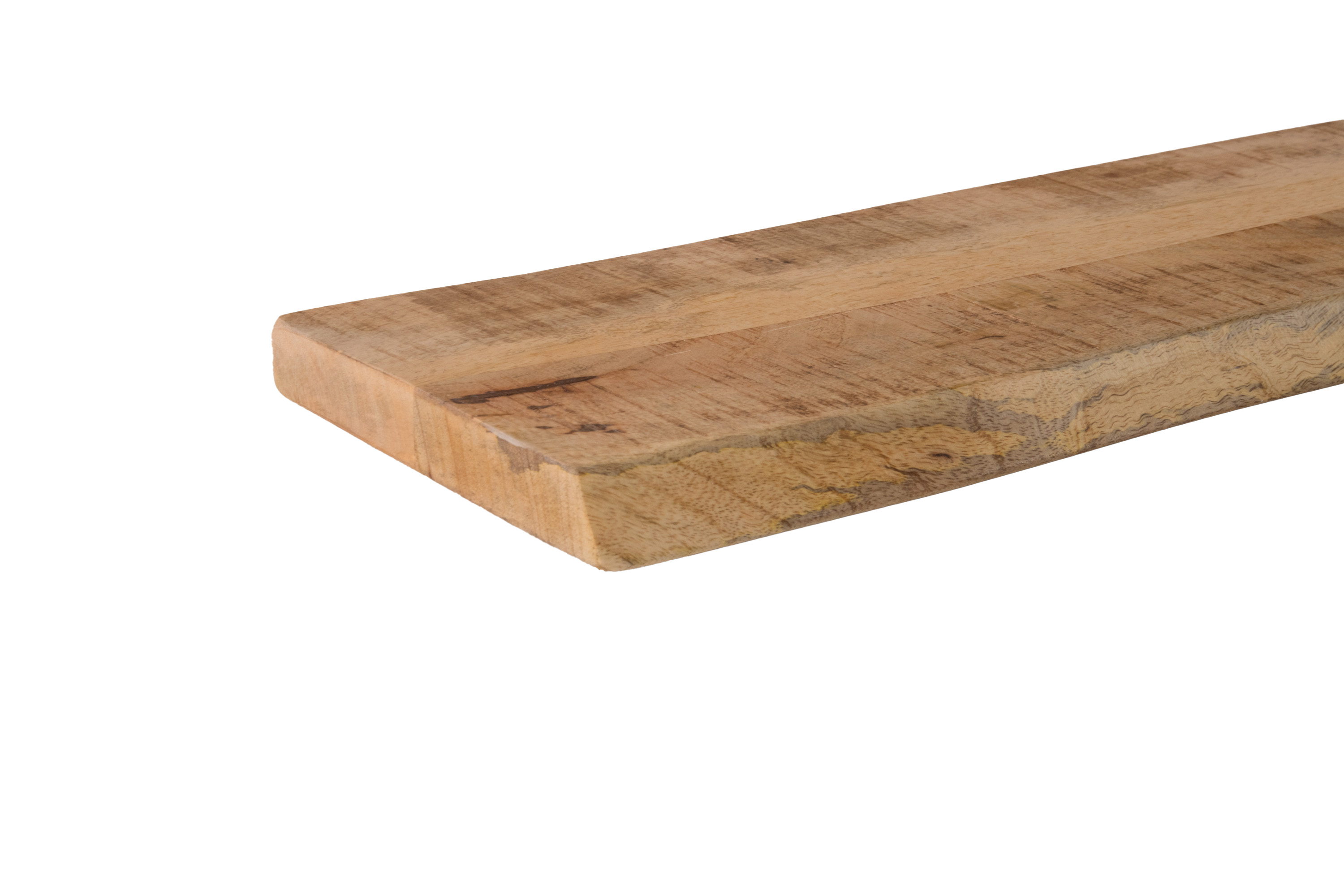 Steckboard mit Baumkante Wandregal Mango rough lackiert 130 x 20 Amanda