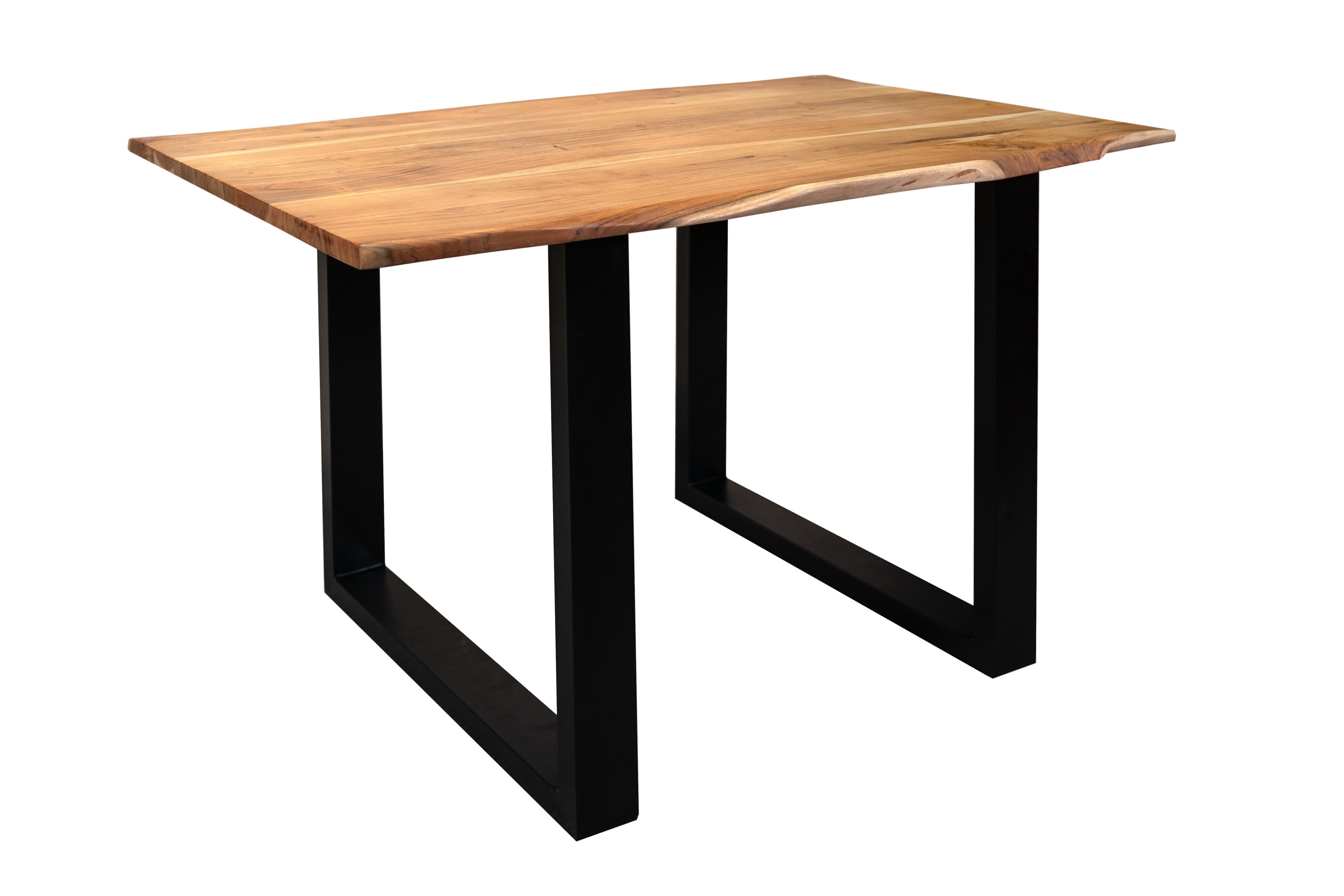 Esstisch Baumkante massiv Akazie natur 120 x 80 schwarz QUINN Esstisch Baumkante massiv Akazie natur 120 x 80 schwarz QUINN