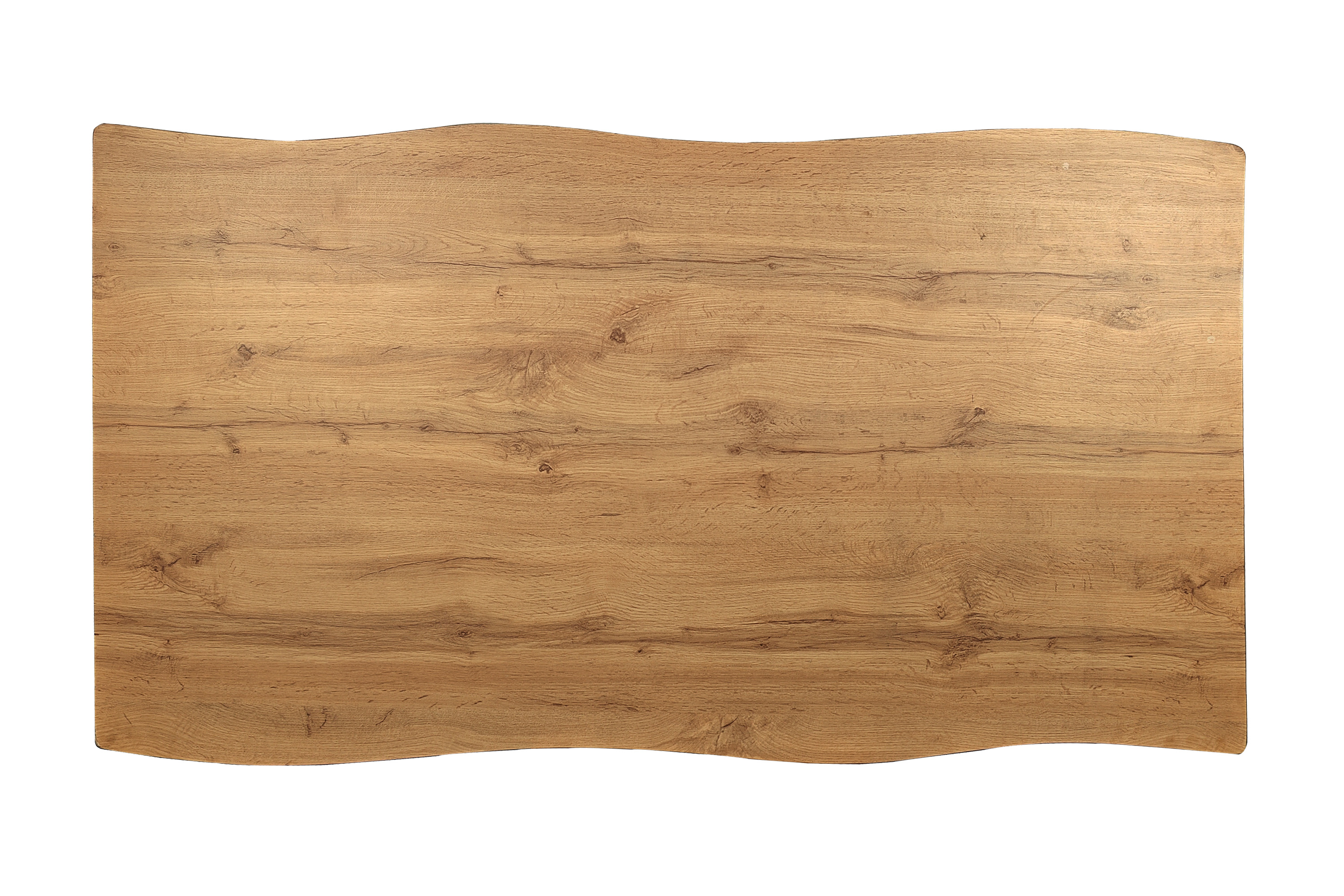 Esstisch Baumkante Holz Nussbaum-Optik 140 x 80 Spider-Gestell schwarz JOSY