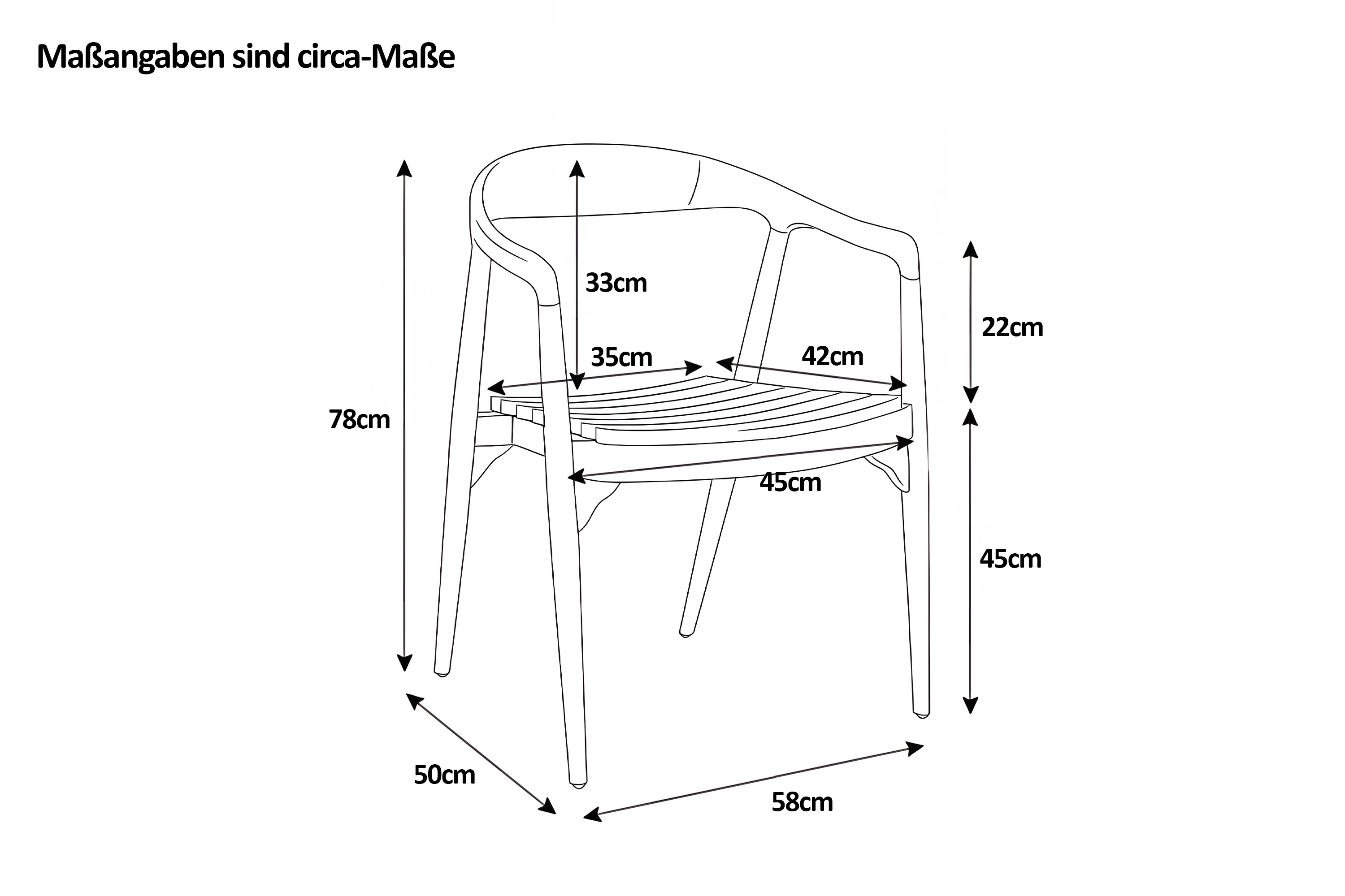 Gartenstuhl Outdoor Teakholz massiv mit Armlehnen stapelbar & wetterfest SALLY
