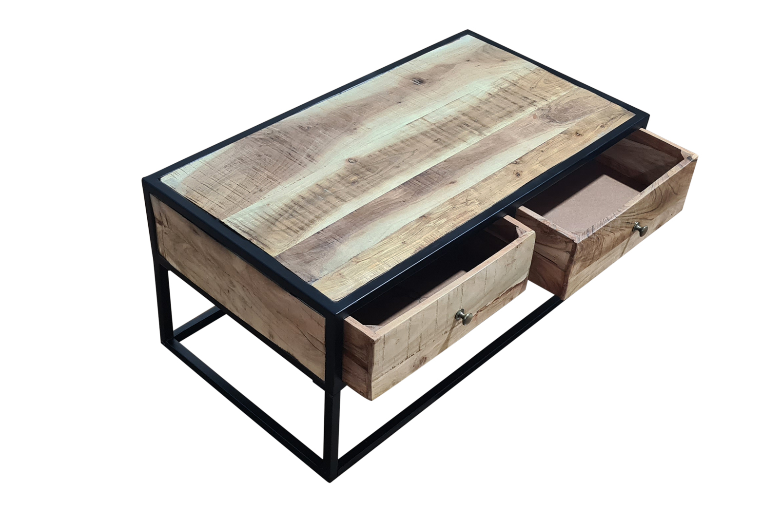 Couchtisch Akazie massiv 90x50x40 cm naturfarben Nagar I