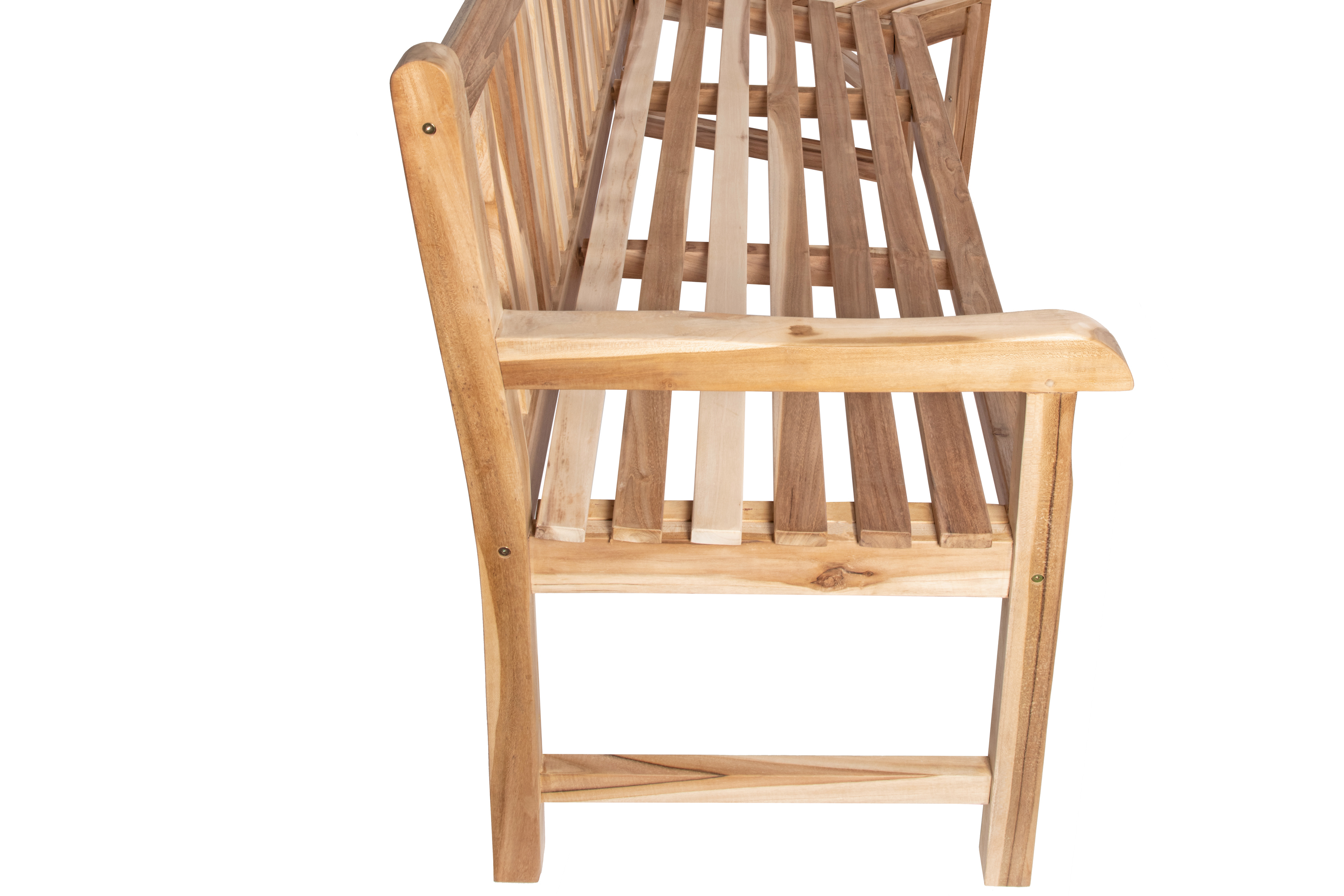 Gartenbank Eckbank 210 x 210 cm Teak-Holz FELIA