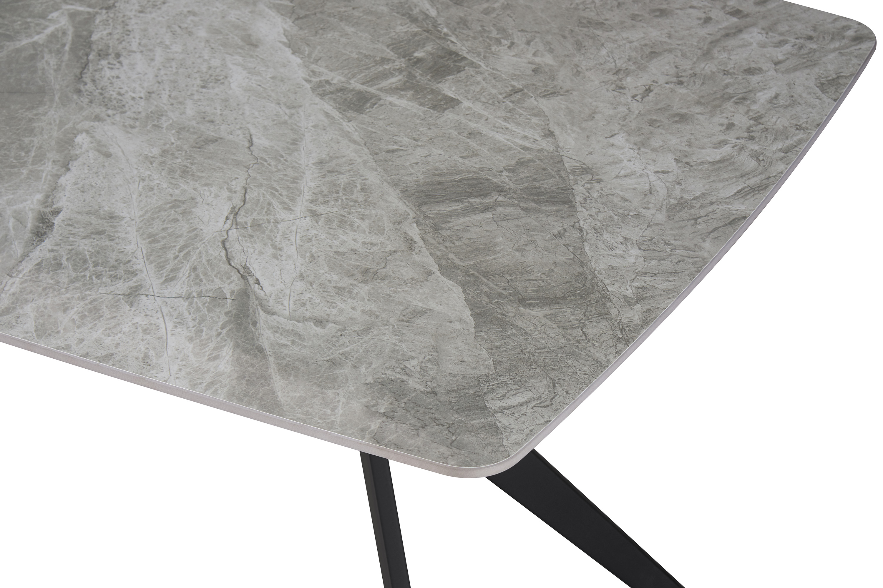 Esstisch Keramik grau 160x90 X-Gestell FLORENZ Esstisch Keramik grau 160x90 X-Gestell FLORENZ