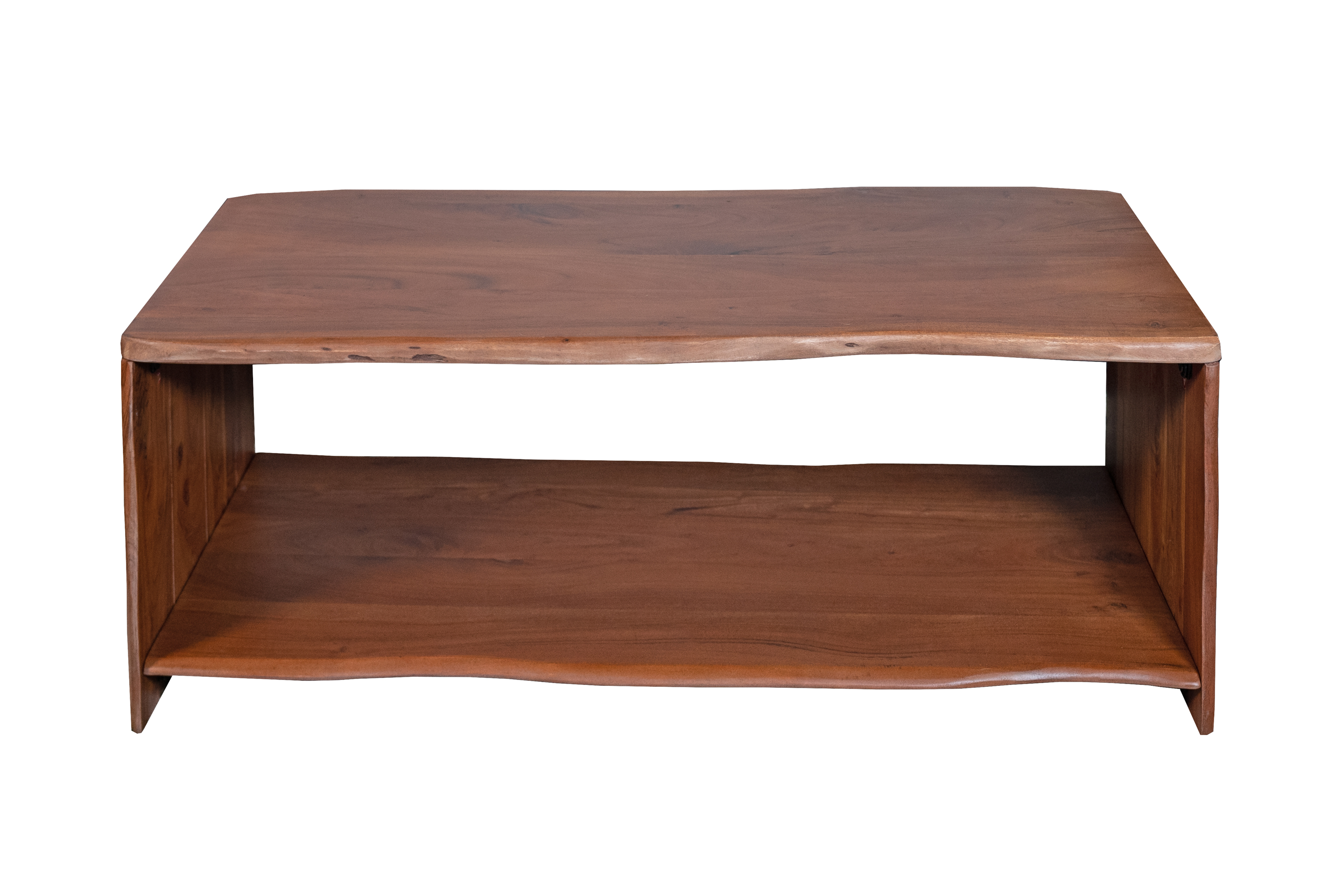 Couchtisch mit Ablage Akazie massiv 115 x 55 x 45 cm nussbaumfarben ADA