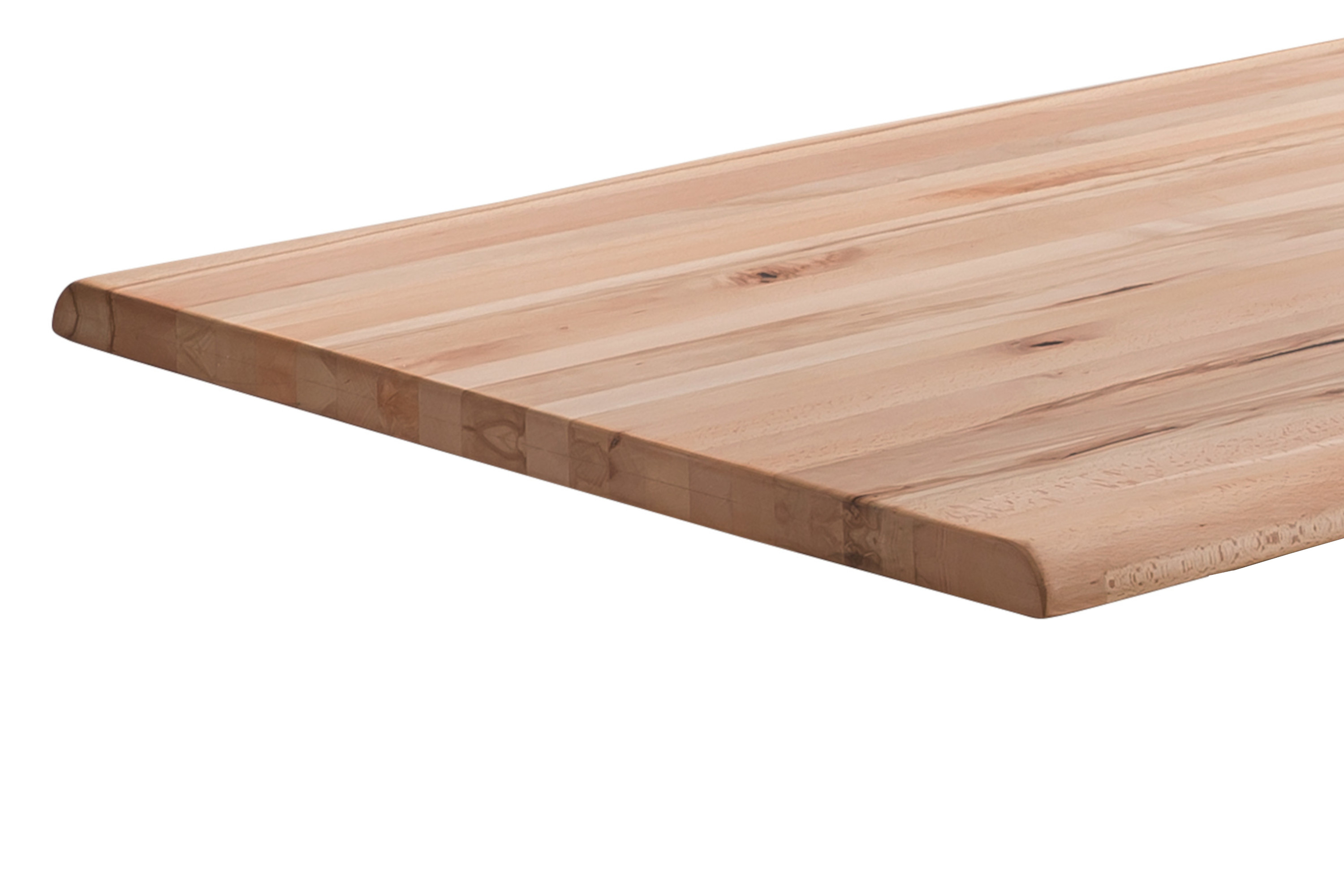 Esstisch Baumkante Massiv Wildbuche 120 x 80 silber Spider-Gestell Gent