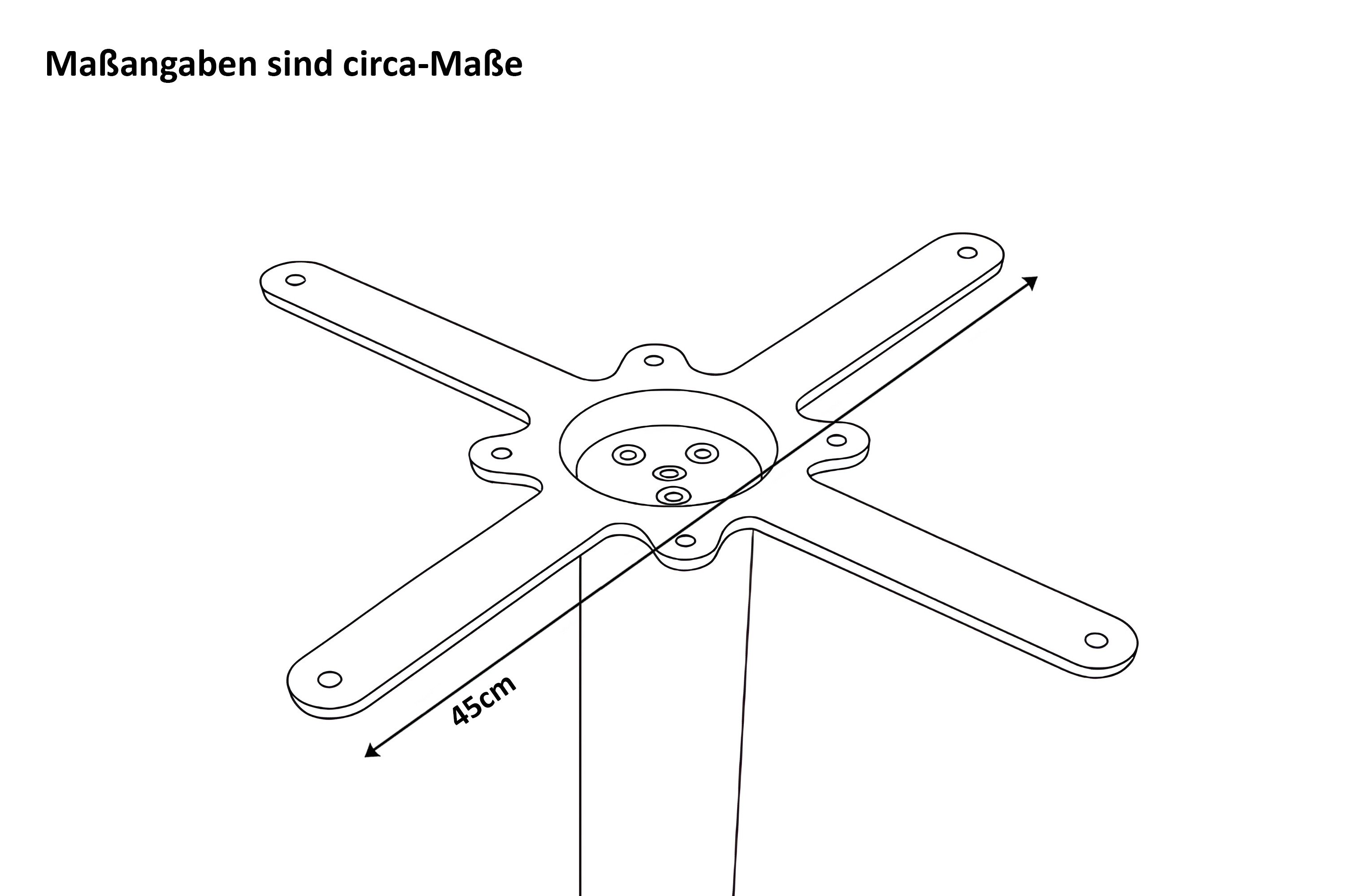 Tischgestell Bistrotische & Esstische Standfuß rund Einzelsäule 50x50x72 cm silber