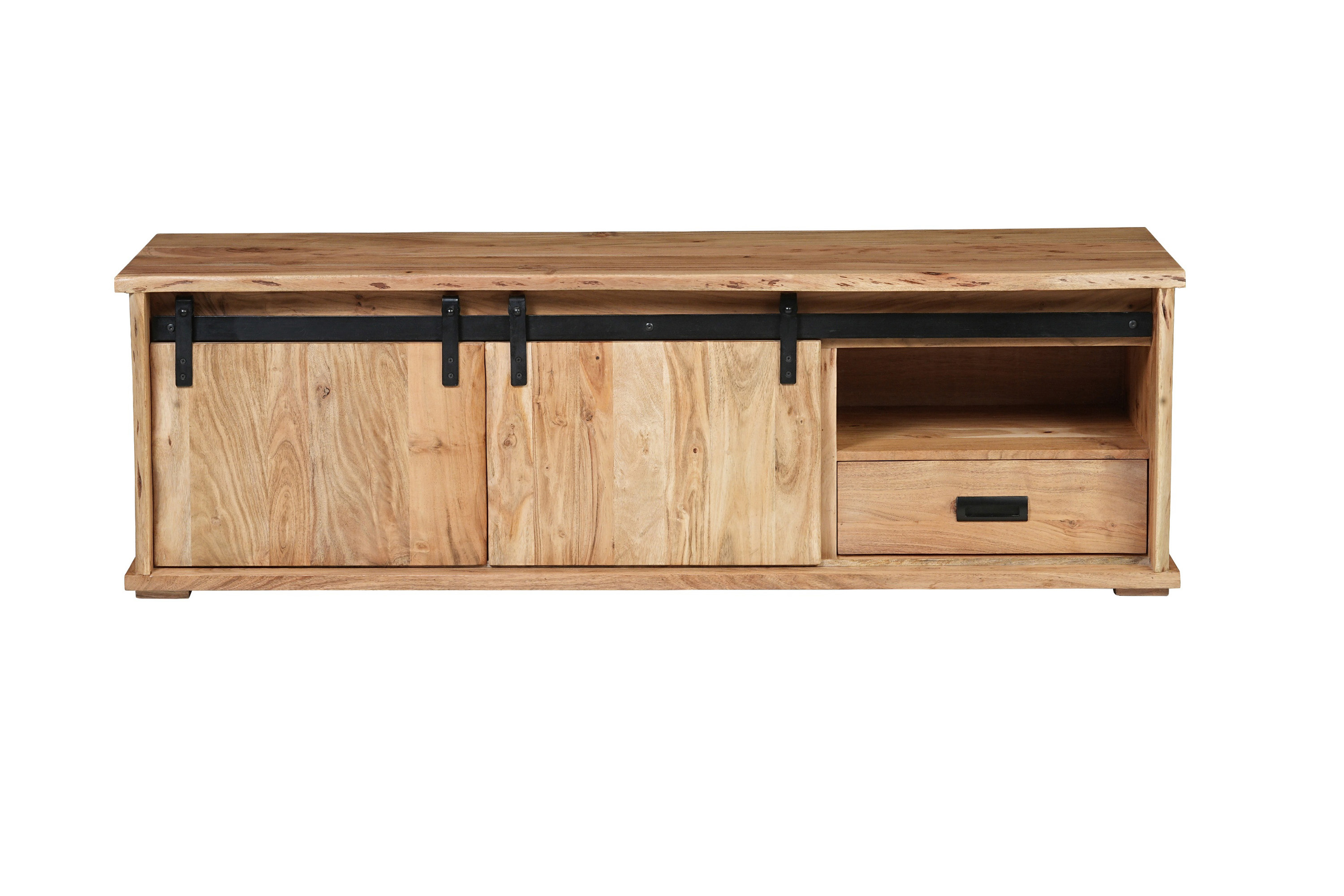 Lowboard Baumkante 160 x 45 x 50 cm Akazienholz massiv naturfarben LIAN III