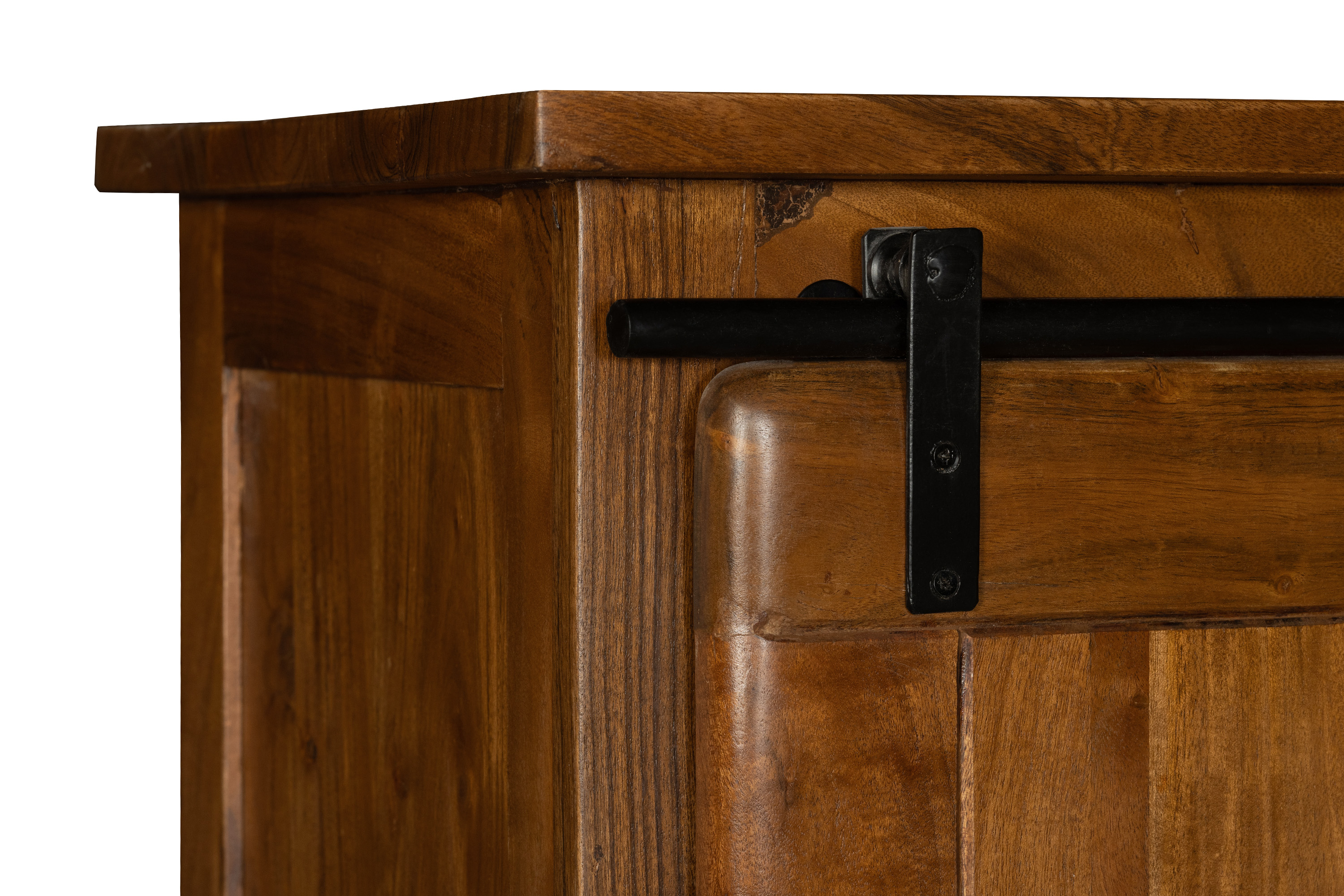Kleiderschrank 175 x 100 x 45 cm Akazienholz massiv nussbaumfarben LIBRO