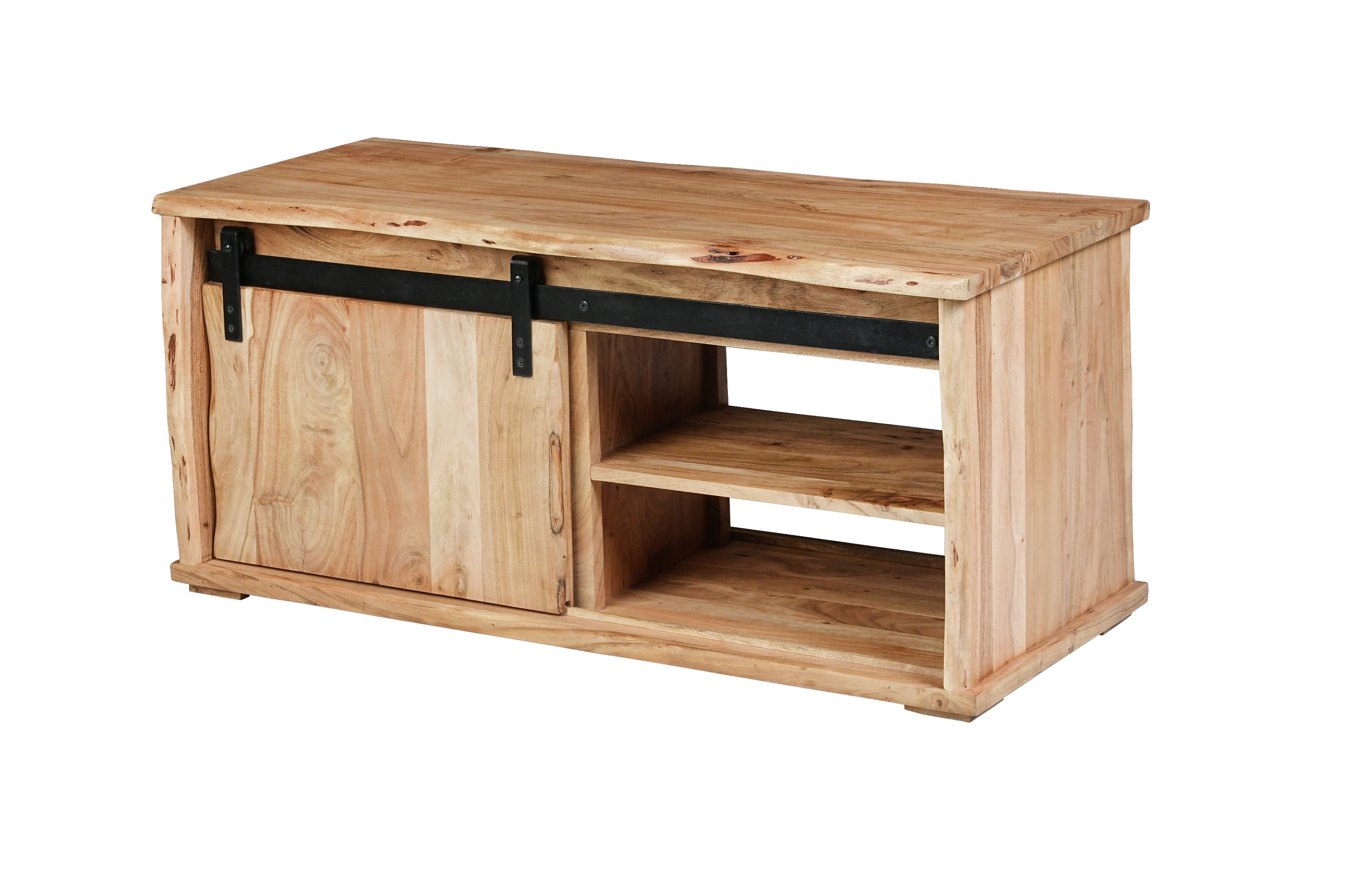 Couchtisch Baumkante 110 x 45 x 50 cm Akazienholt massiv naturfarben LIAN I