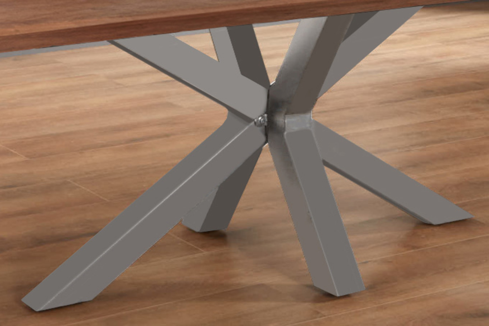 Esstisch Baumkante massiv Akazie nussbaum 300 x 100 silber SPYRO