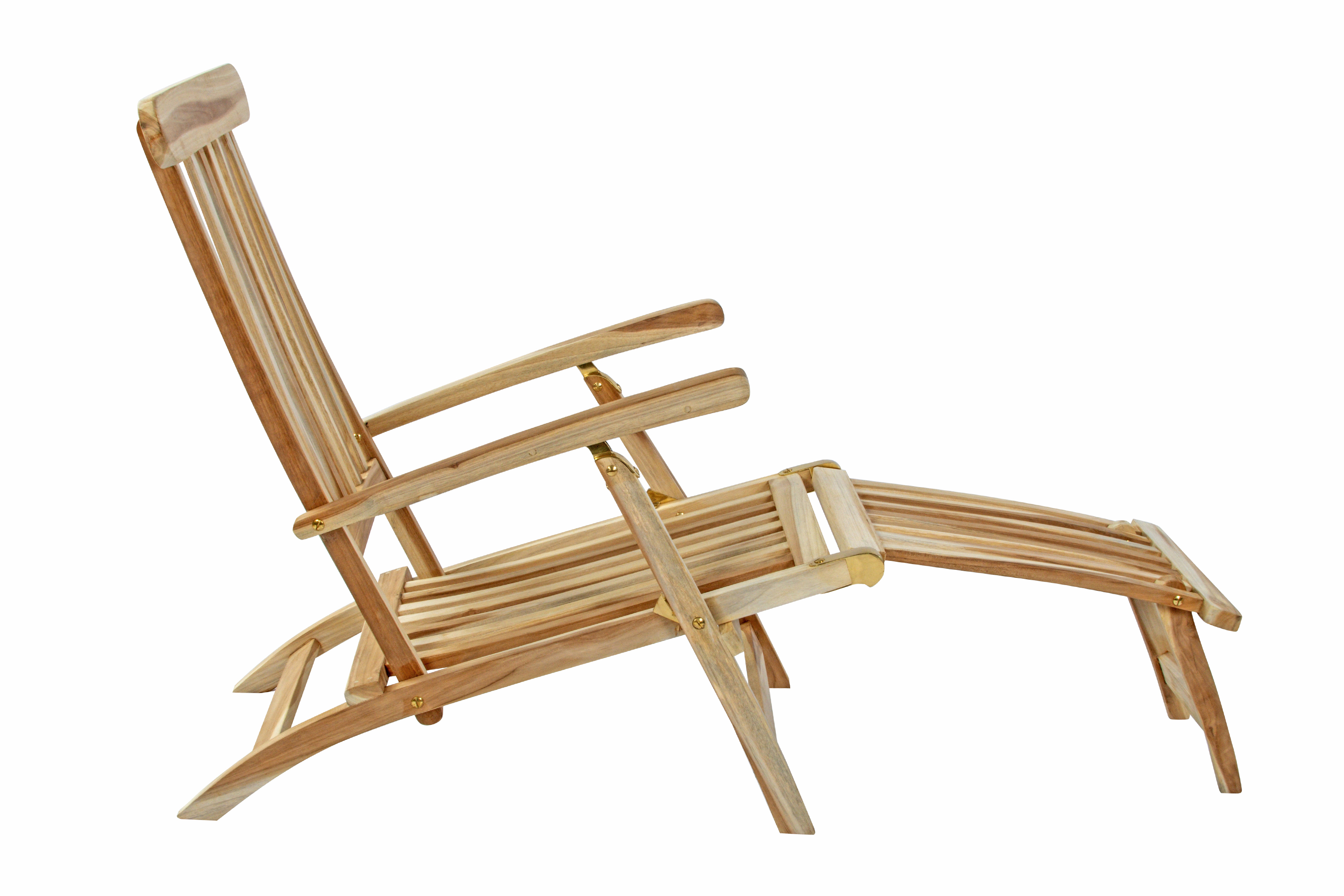 Gartenliege klappbar Teakholz Deckchair 150 cm PUCCON